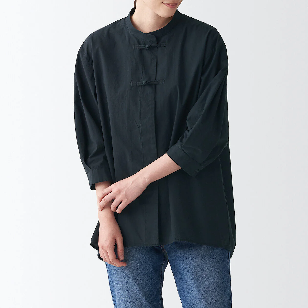 Women's Poplin 3/4 Sleeve Mid Length Shirt - Image 13