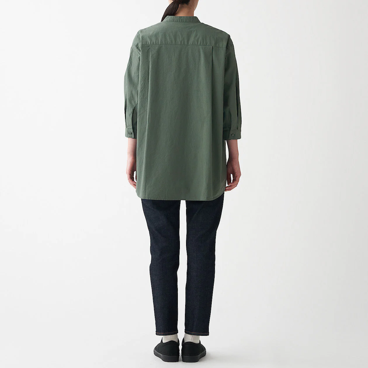 Women's Poplin 3/4 Sleeve Mid Length Shirt - Image 5