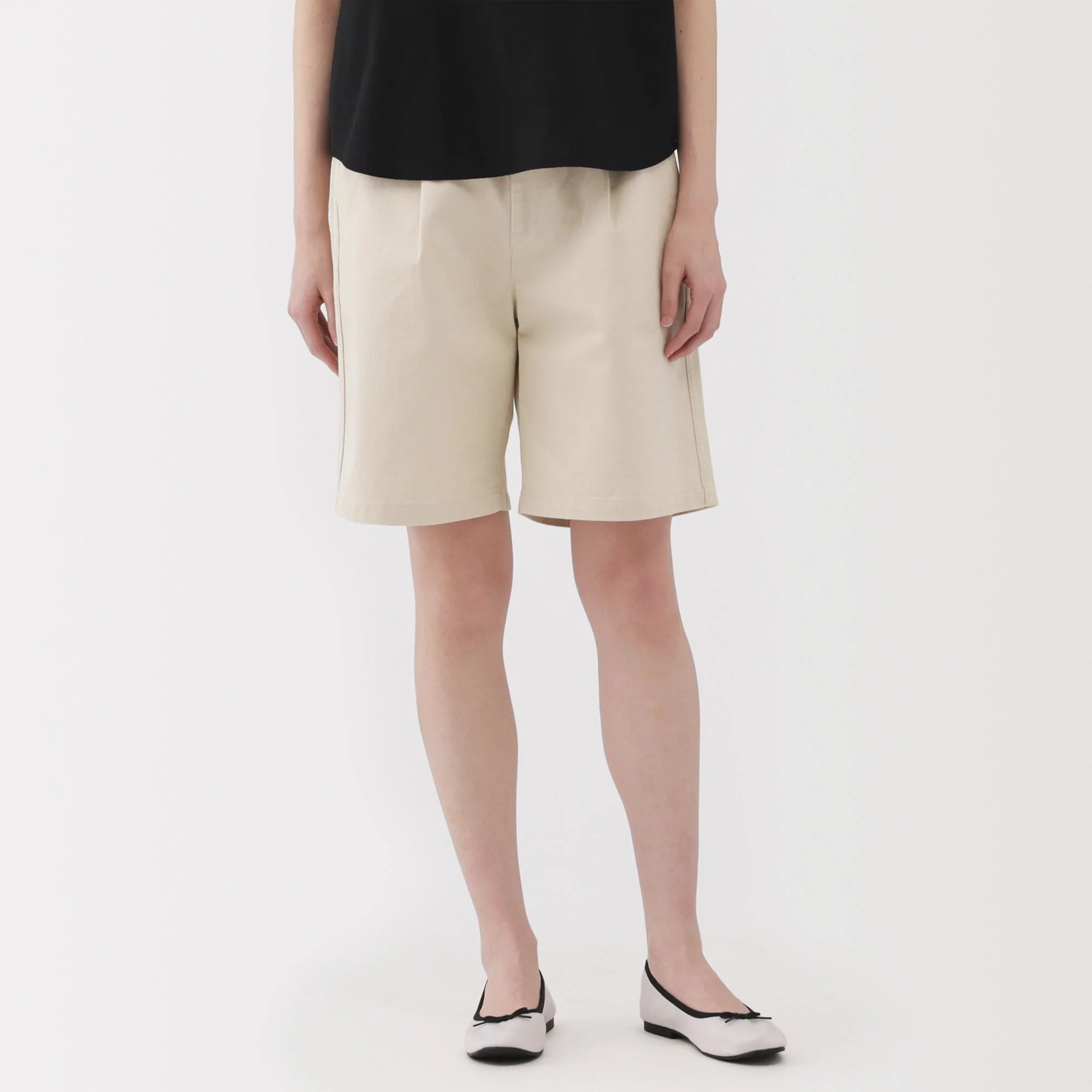 Women's Slub Yarn Chino Darted Shorts - Image 21