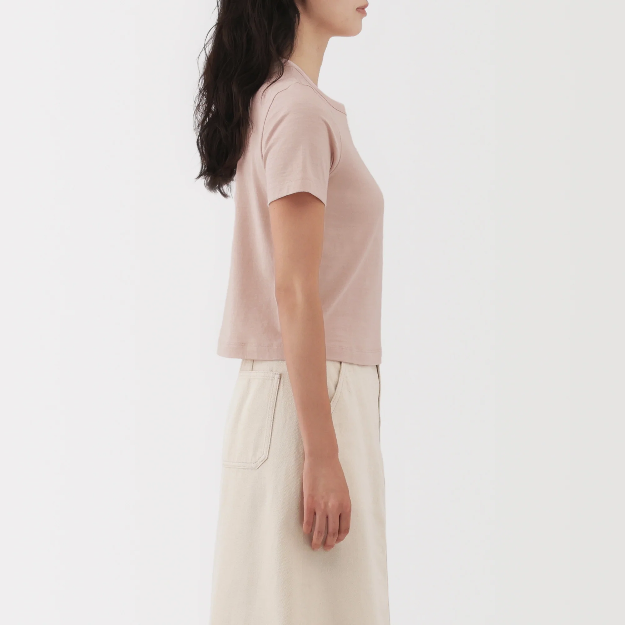 Women's Slub Yarn Crop T-Shirt - Image 19