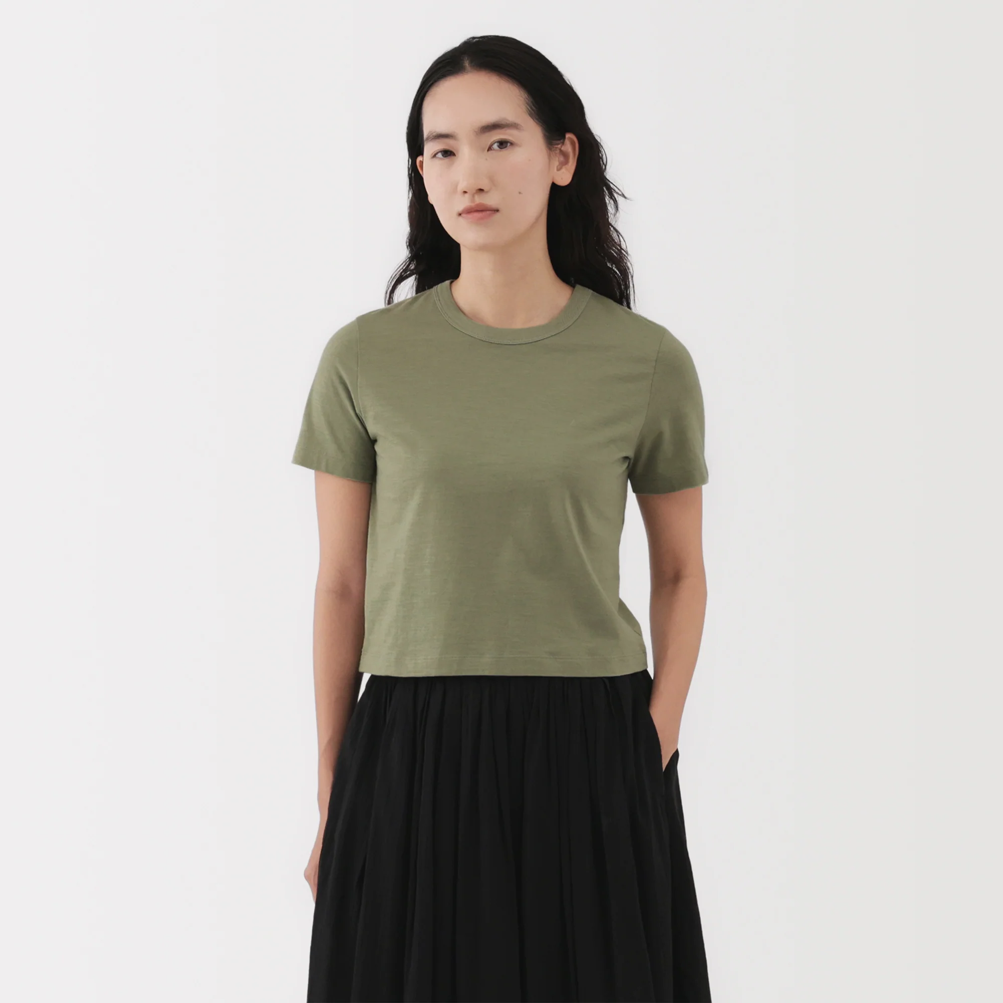Women's Slub Yarn Crop T-Shirt - Image 24