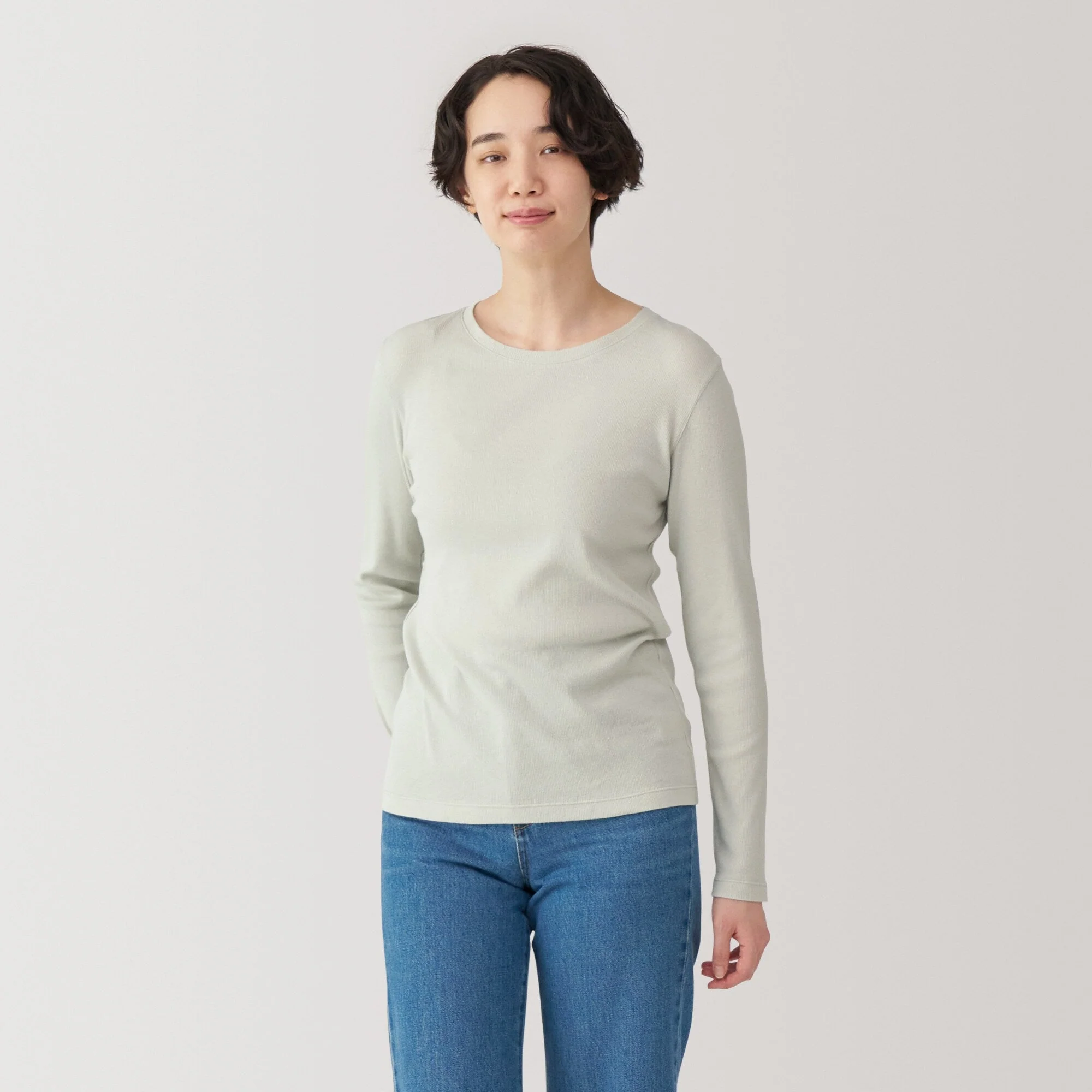 Women's Soy Fiber Blend Ribbed Crewneck T-Shirt - Image 23