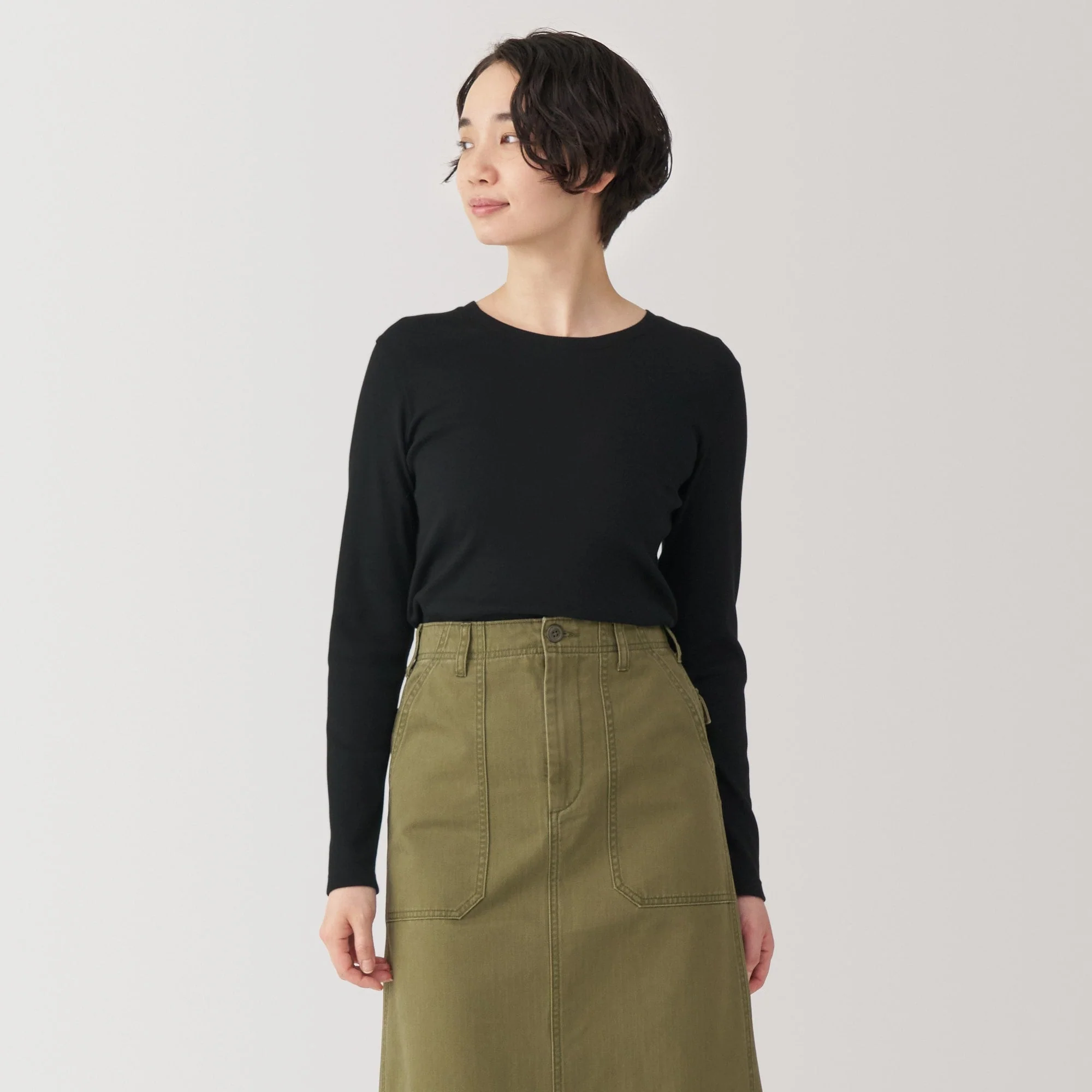 Women's Soy Fiber Blend Ribbed Crewneck T-Shirt - Image 3