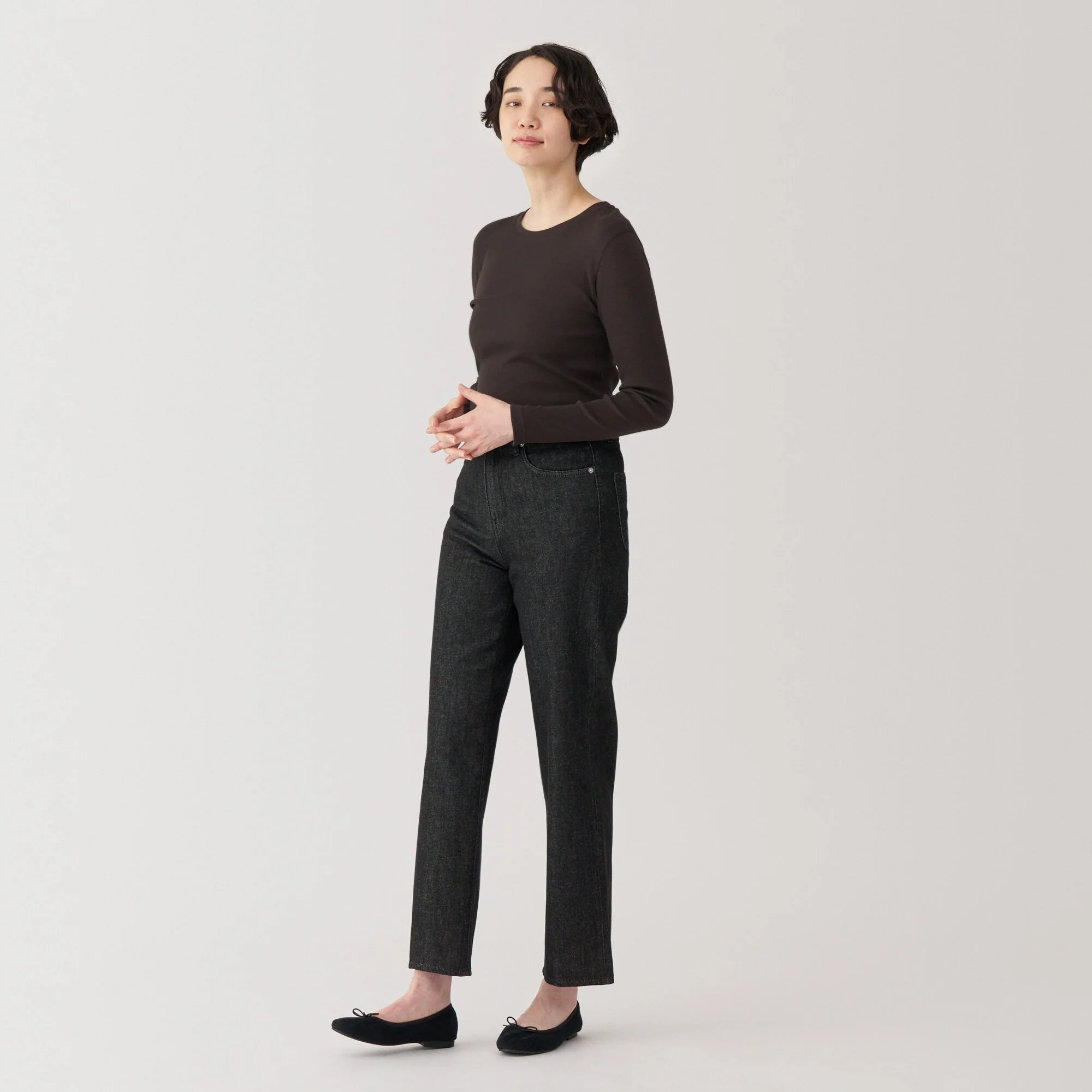 Women's Soy Fiber Blend Ribbed Crewneck T-Shirt - Image 31