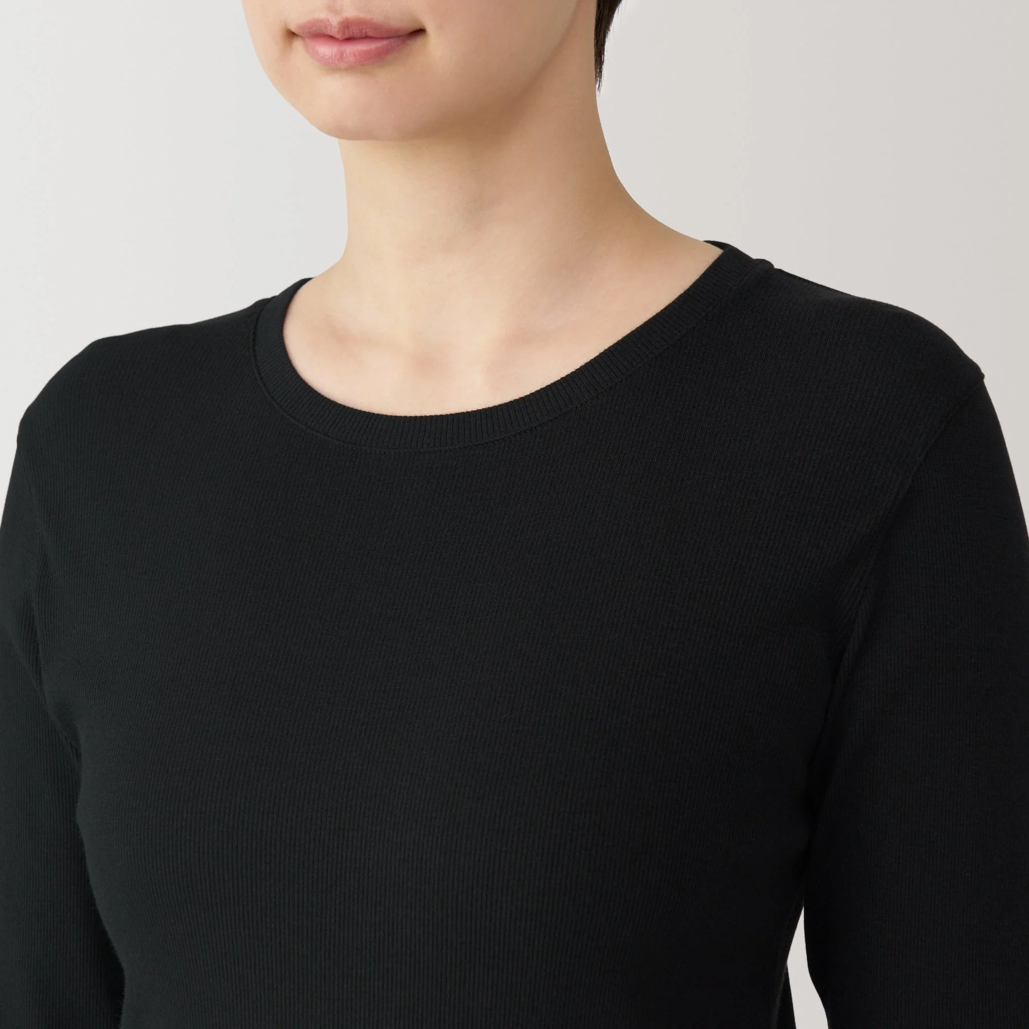 Women's Soy Fiber Blend Ribbed Crewneck T-Shirt - Image 7