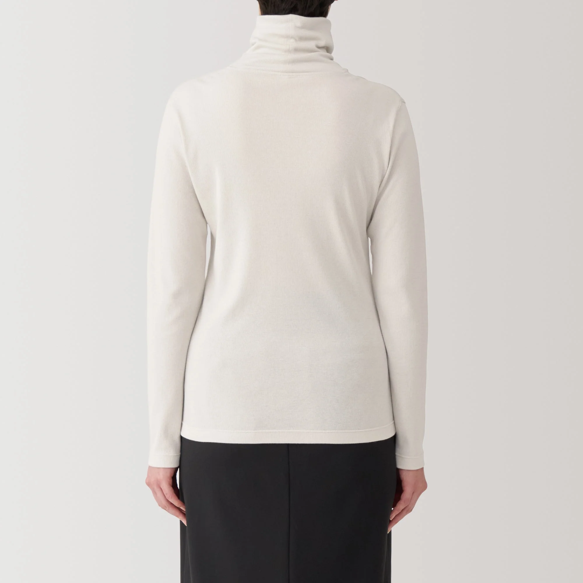 Women's Soy Fibre Blend Ribbed Turtleneck Long Sleeve T-Shirt - Image 14