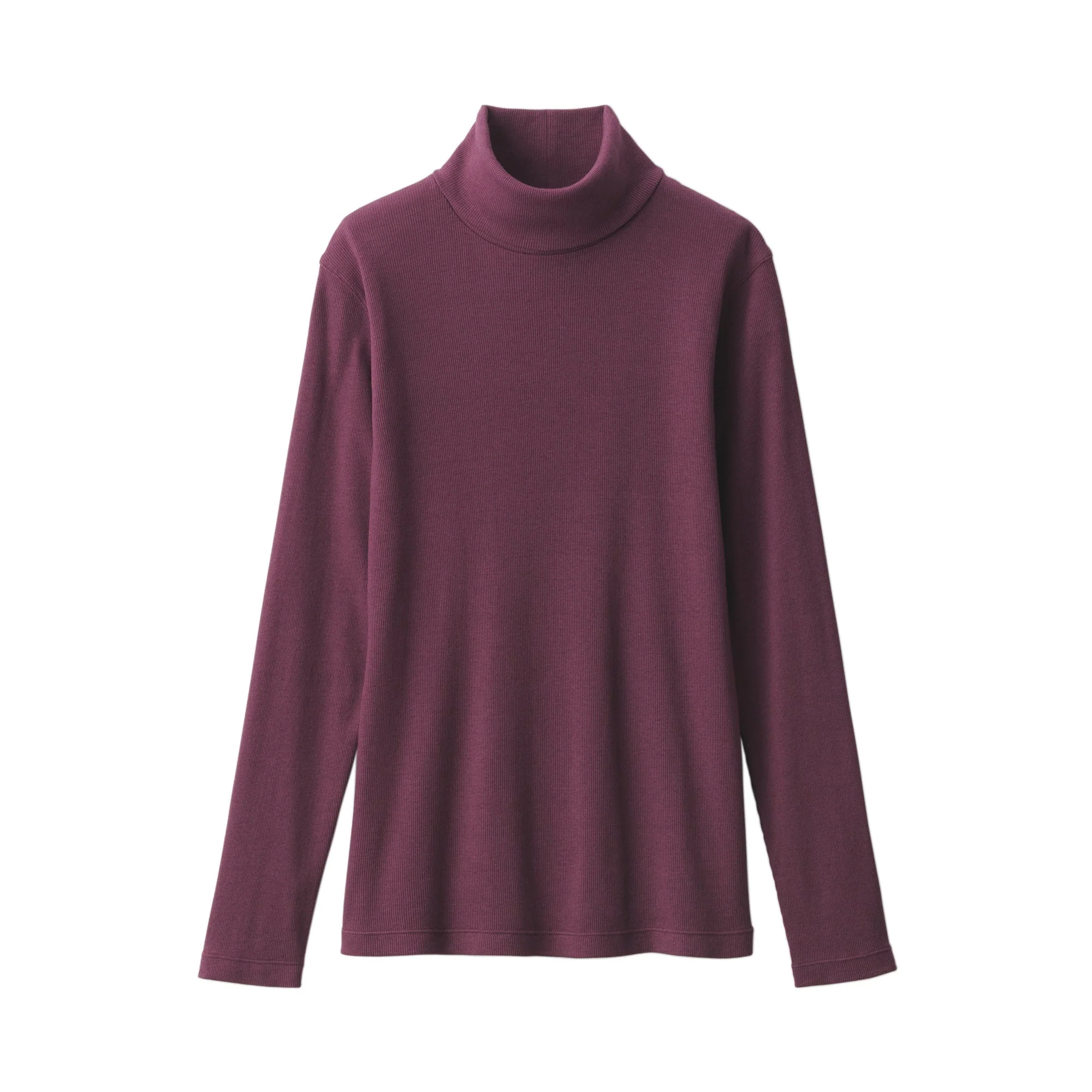 Women's Soy Fibre Blend Ribbed Turtleneck Long Sleeve T-Shirt - Image 2