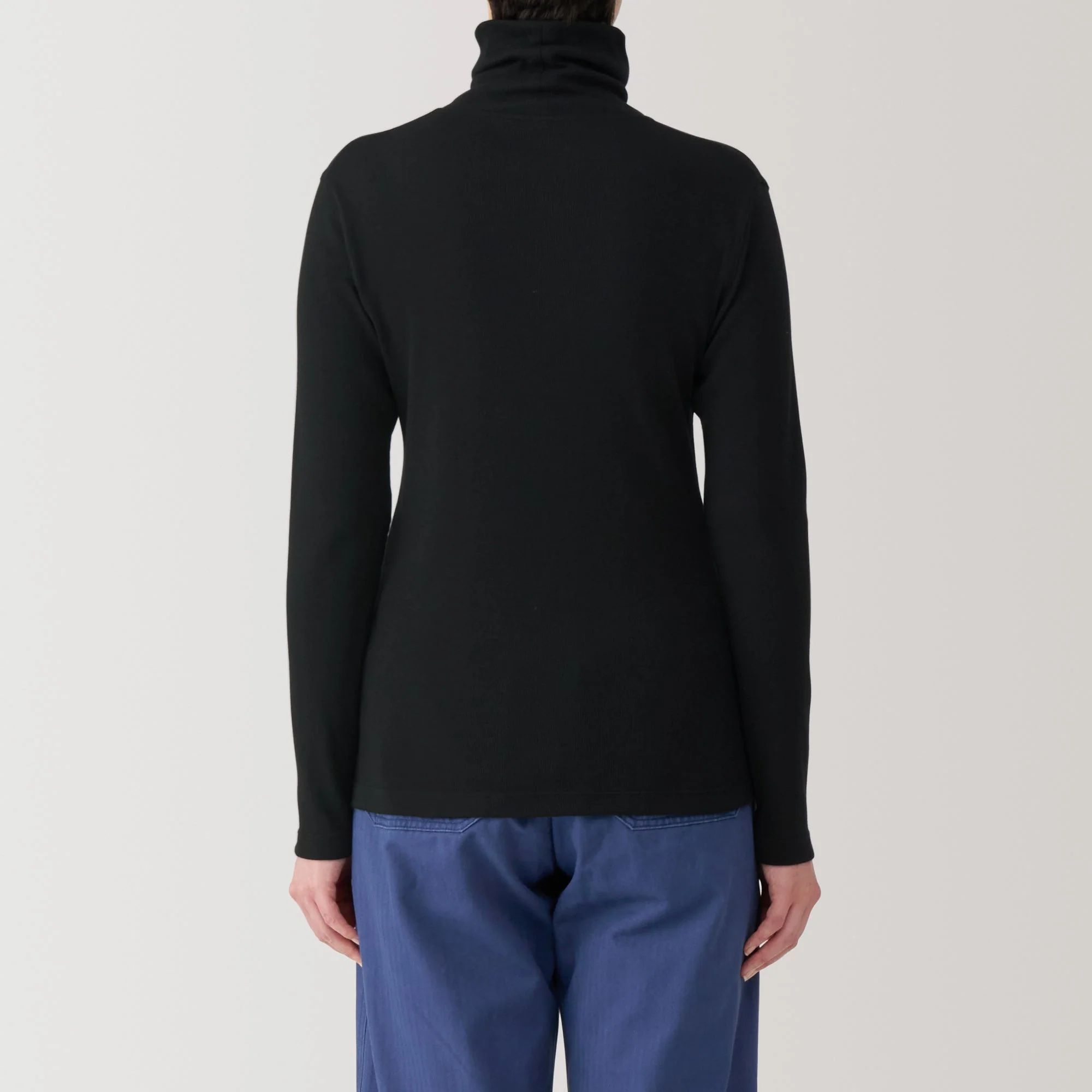Women's Soy Fibre Blend Ribbed Turtleneck Long Sleeve T-Shirt - Image 22