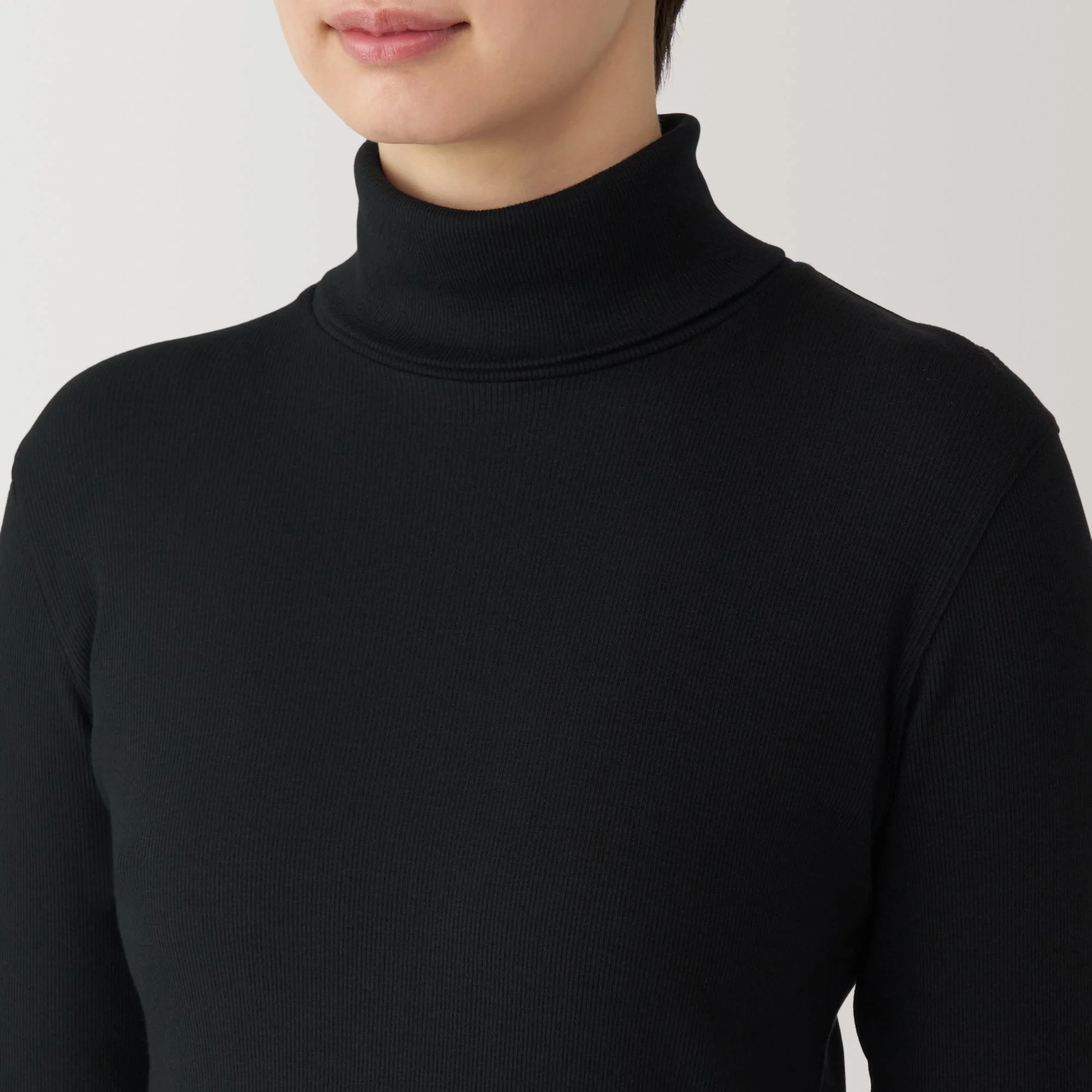 Women's Soy Fibre Blend Ribbed Turtleneck Long Sleeve T-Shirt - Image 24