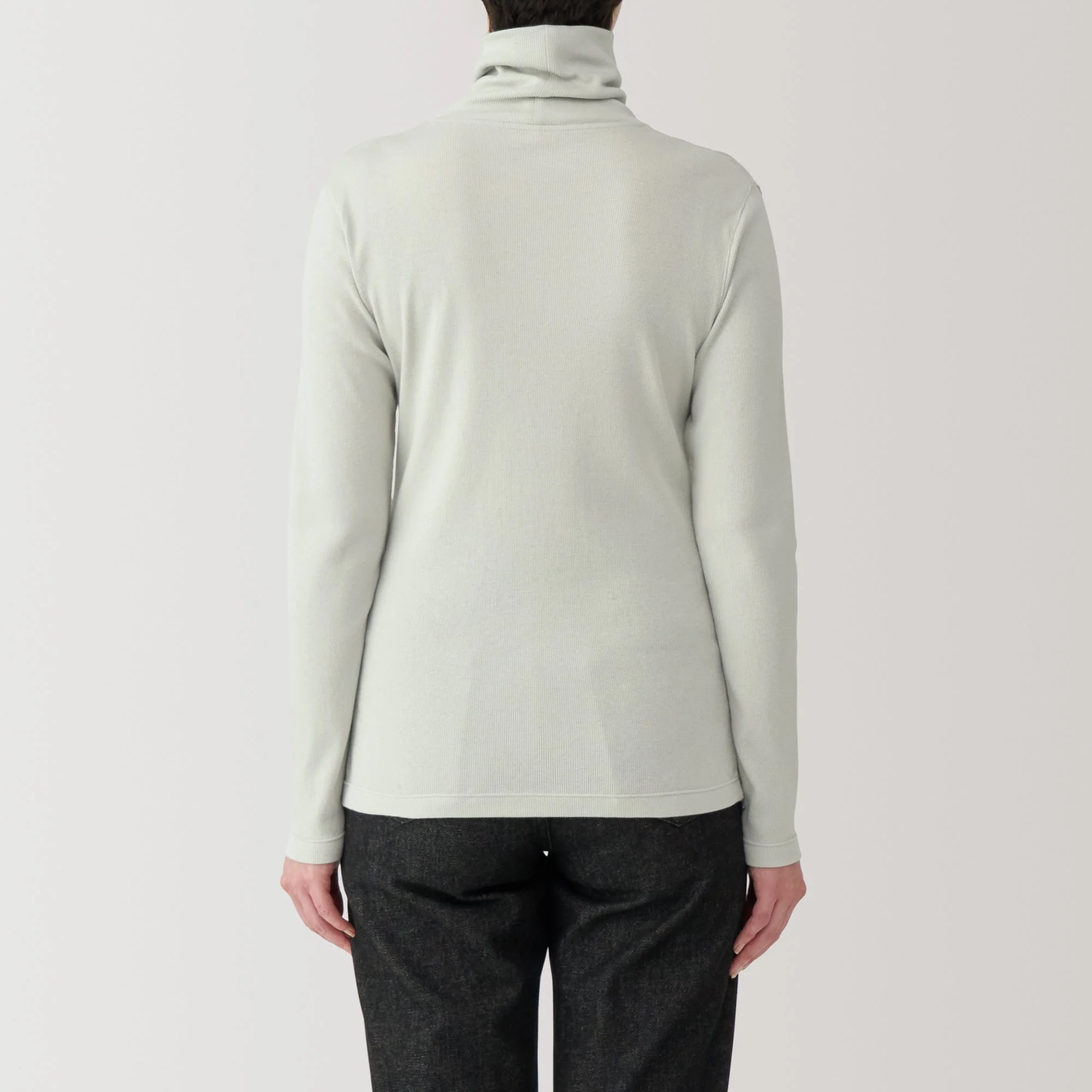 Women's Soy Fibre Blend Ribbed Turtleneck Long Sleeve T-Shirt - Image 30