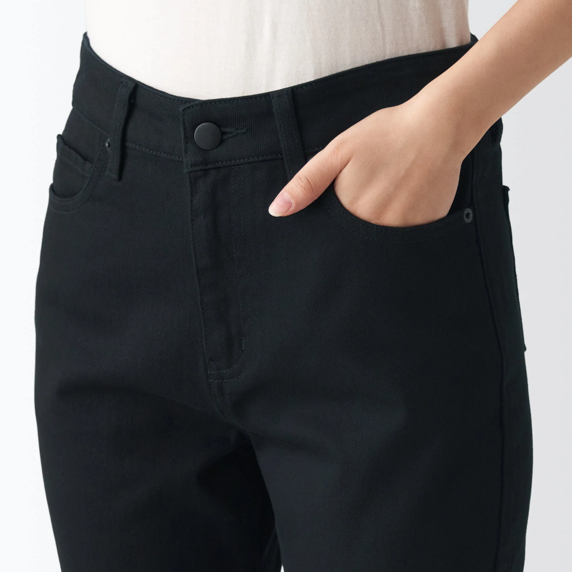 Women's Stretch Denim Slim Pants Black - Image 8