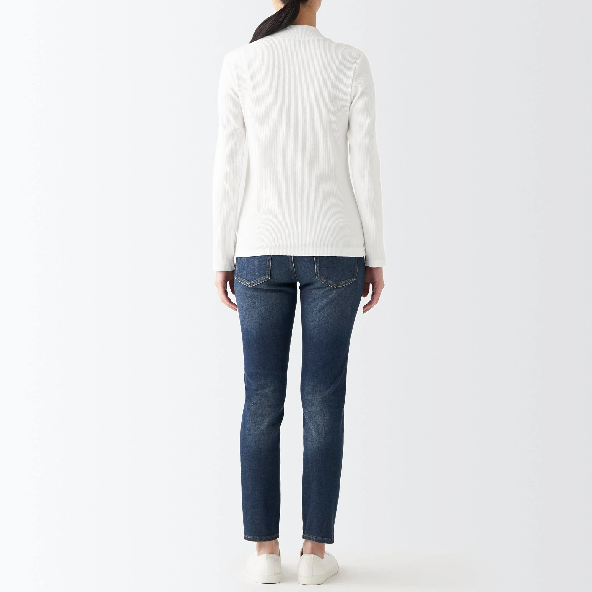 Women's Stretch Ribbed High Neck T-Shirt - Image 6