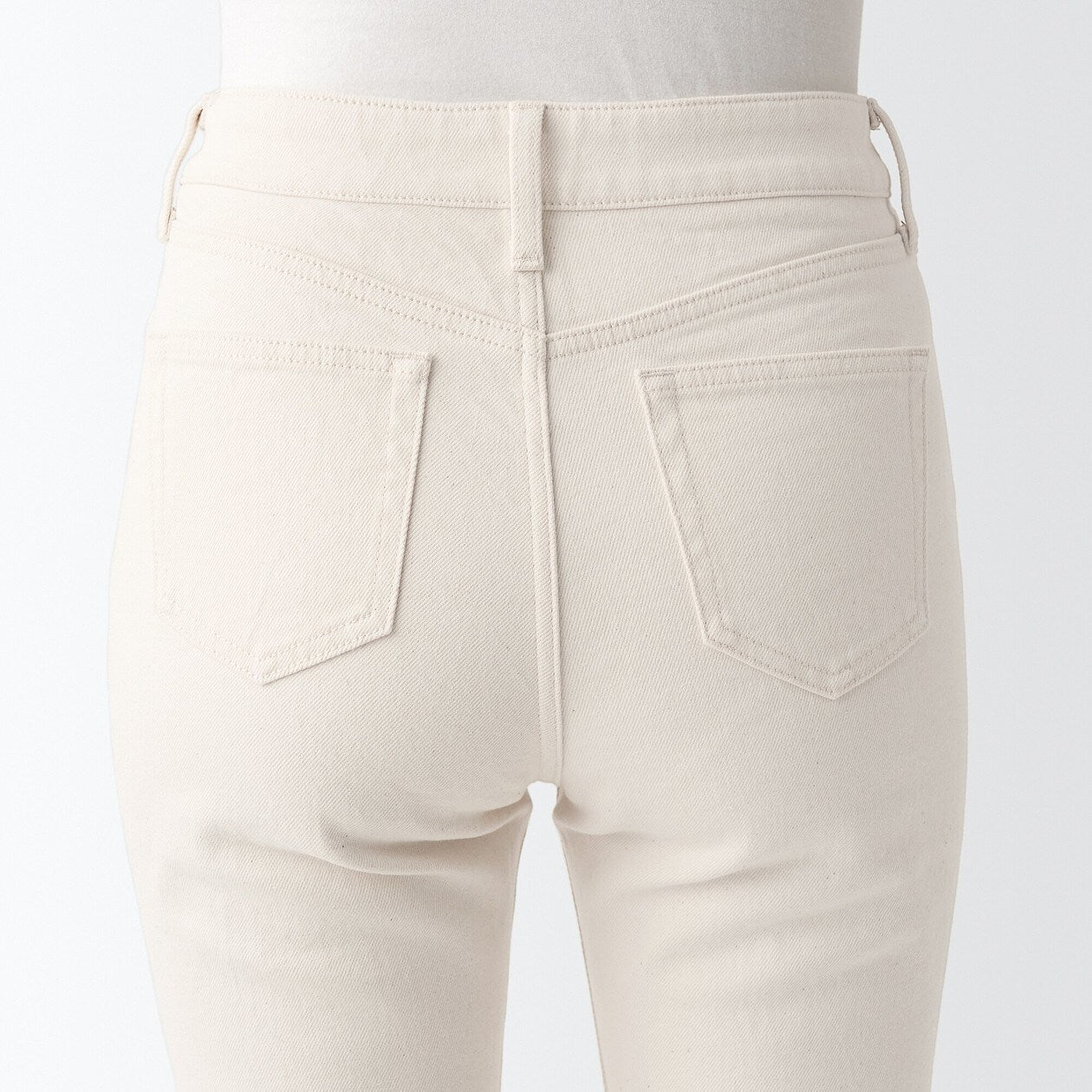 Women's Stretch Denim Slim Pants Natural (L 30inch / 75cm) - Image 9