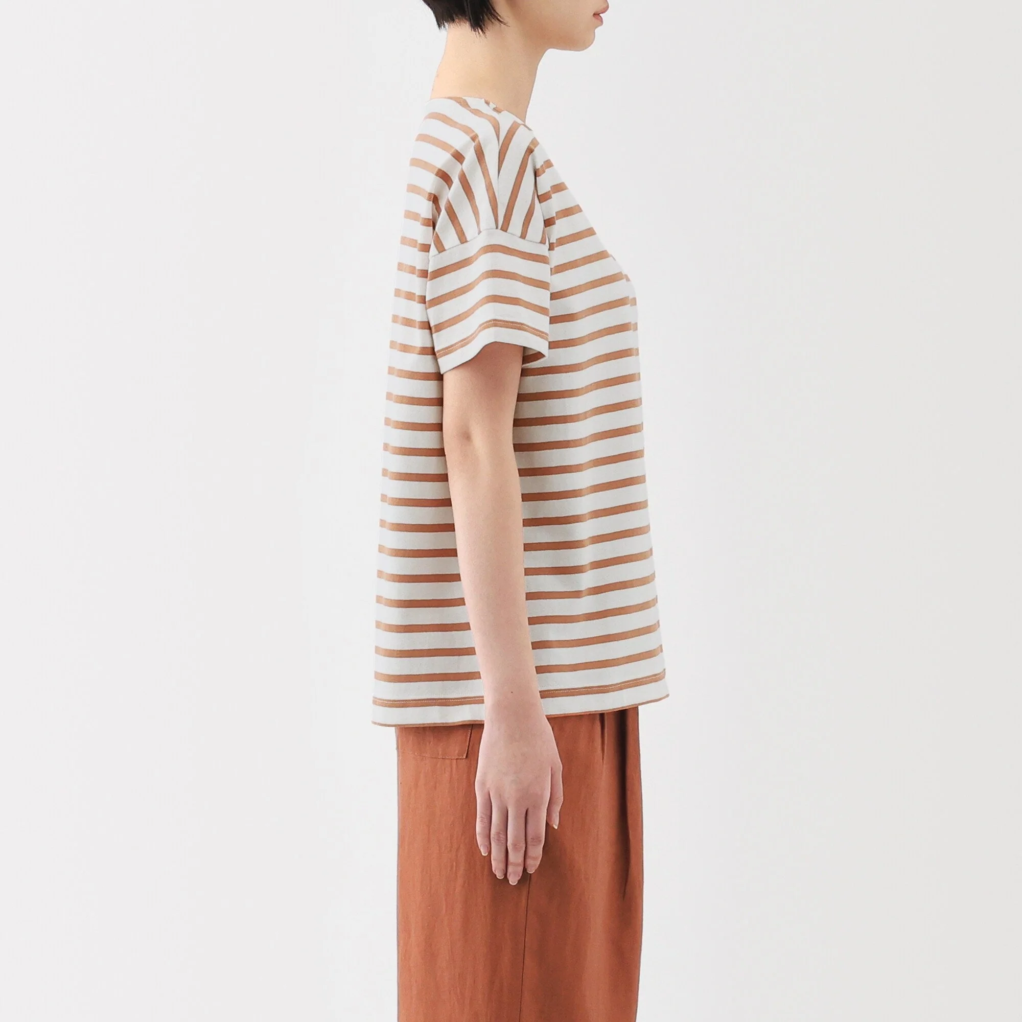 Women's Boat Neck Short Sleeve T-Shirt - Image 13
