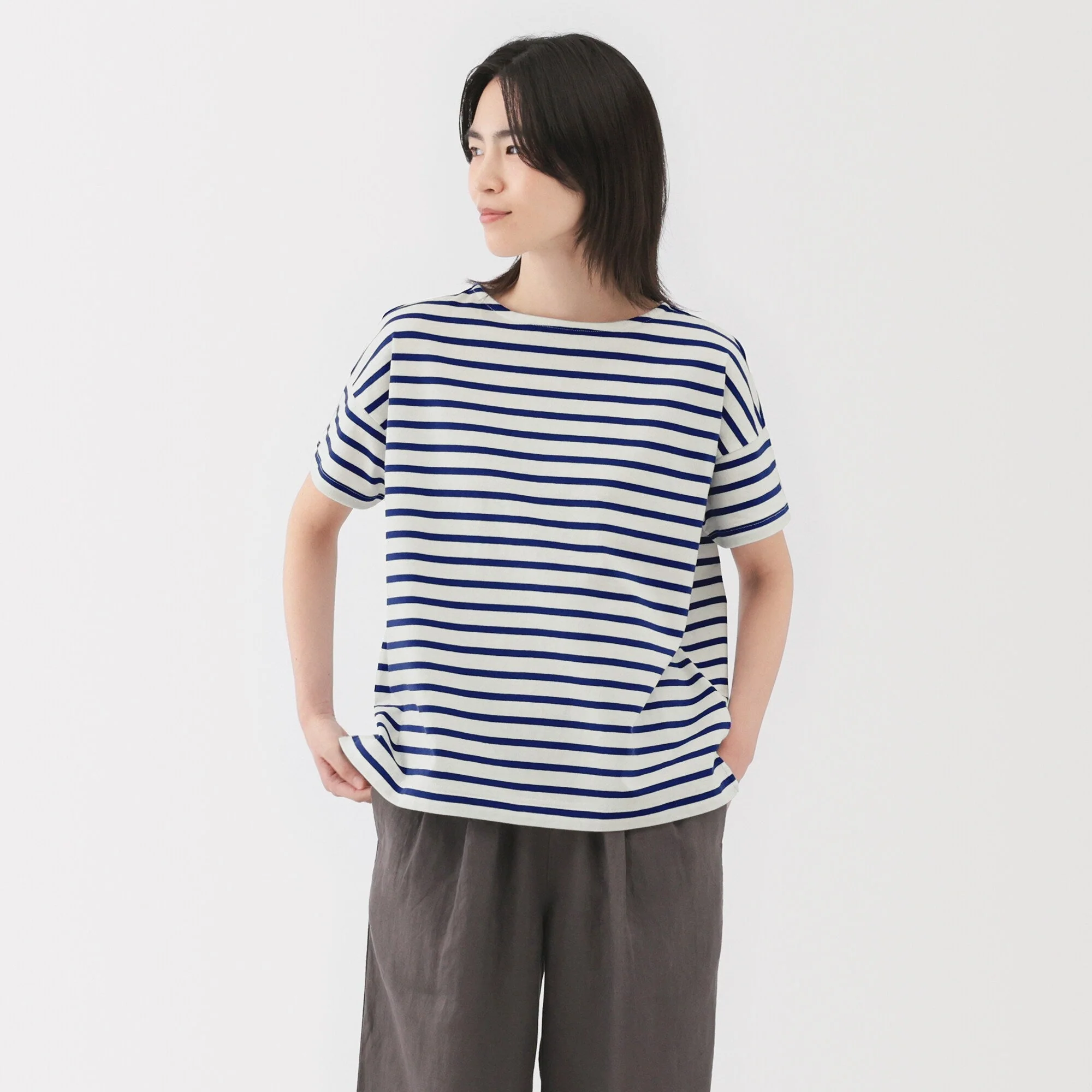 Women's Boat Neck Short Sleeve T-Shirt - Image 27