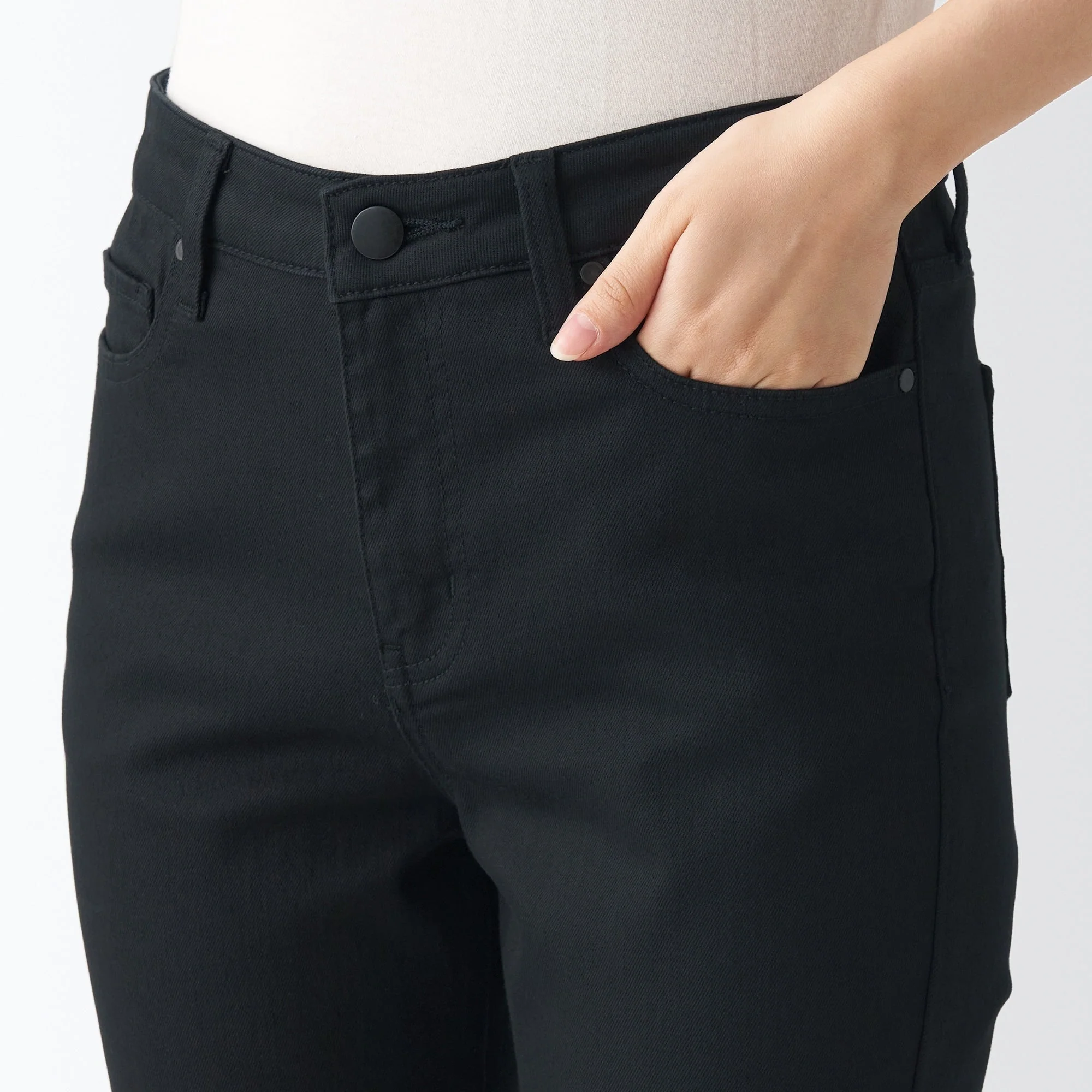 Women's Super Stretch Denim Skinny Pants Black (L 30inch / 75cm) - Image 8