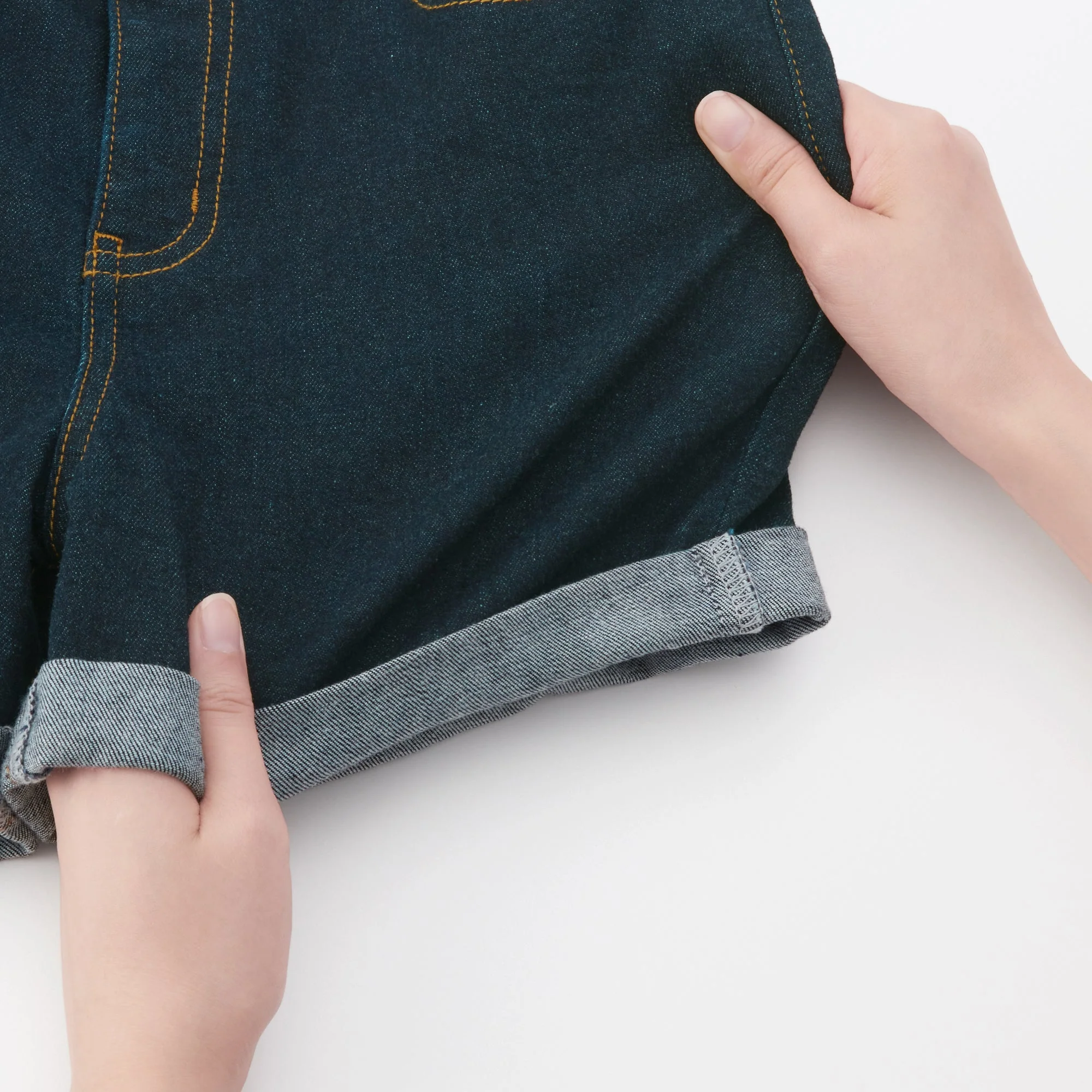 Women's Super Stretchy Denim Shorts Dark Navy - Image 10
