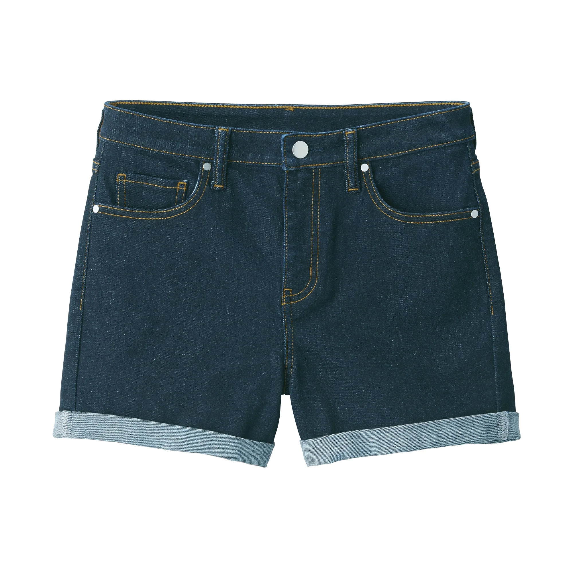 Women's Super Stretchy Denim Shorts Dark Navy - Image 2