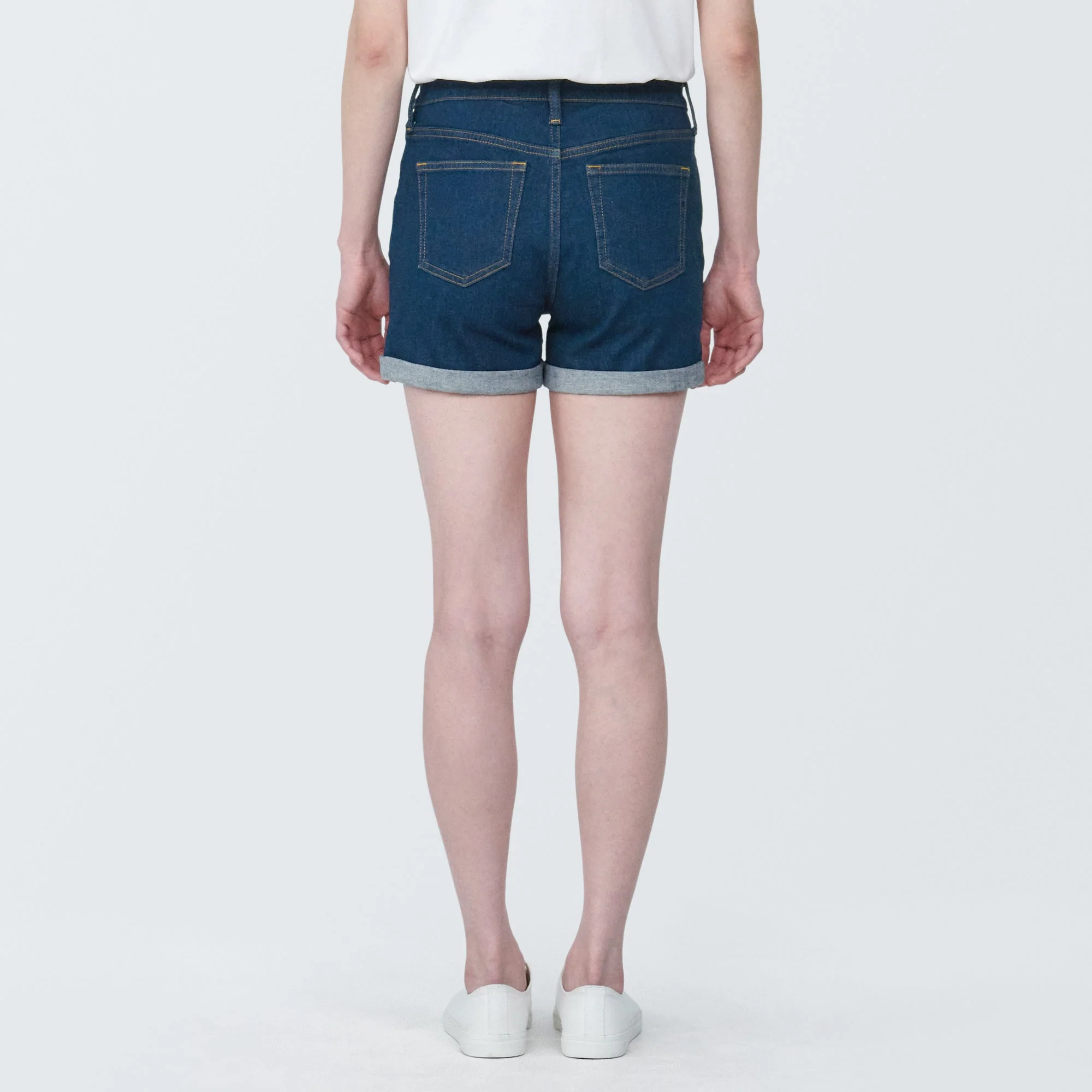 Women's Super Stretchy Denim Shorts Blue - Image 6