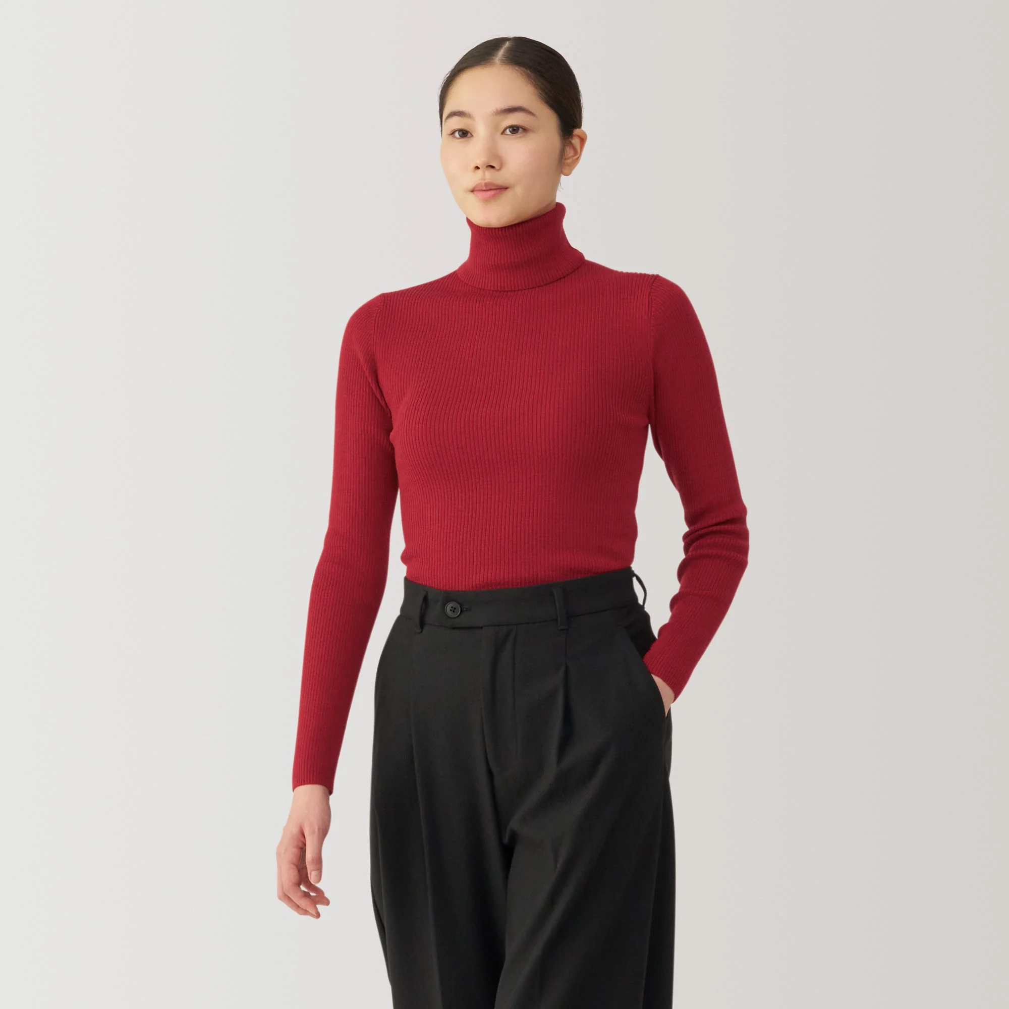 Women's Washable High Gauge Turtleneck Sweater - Image 3