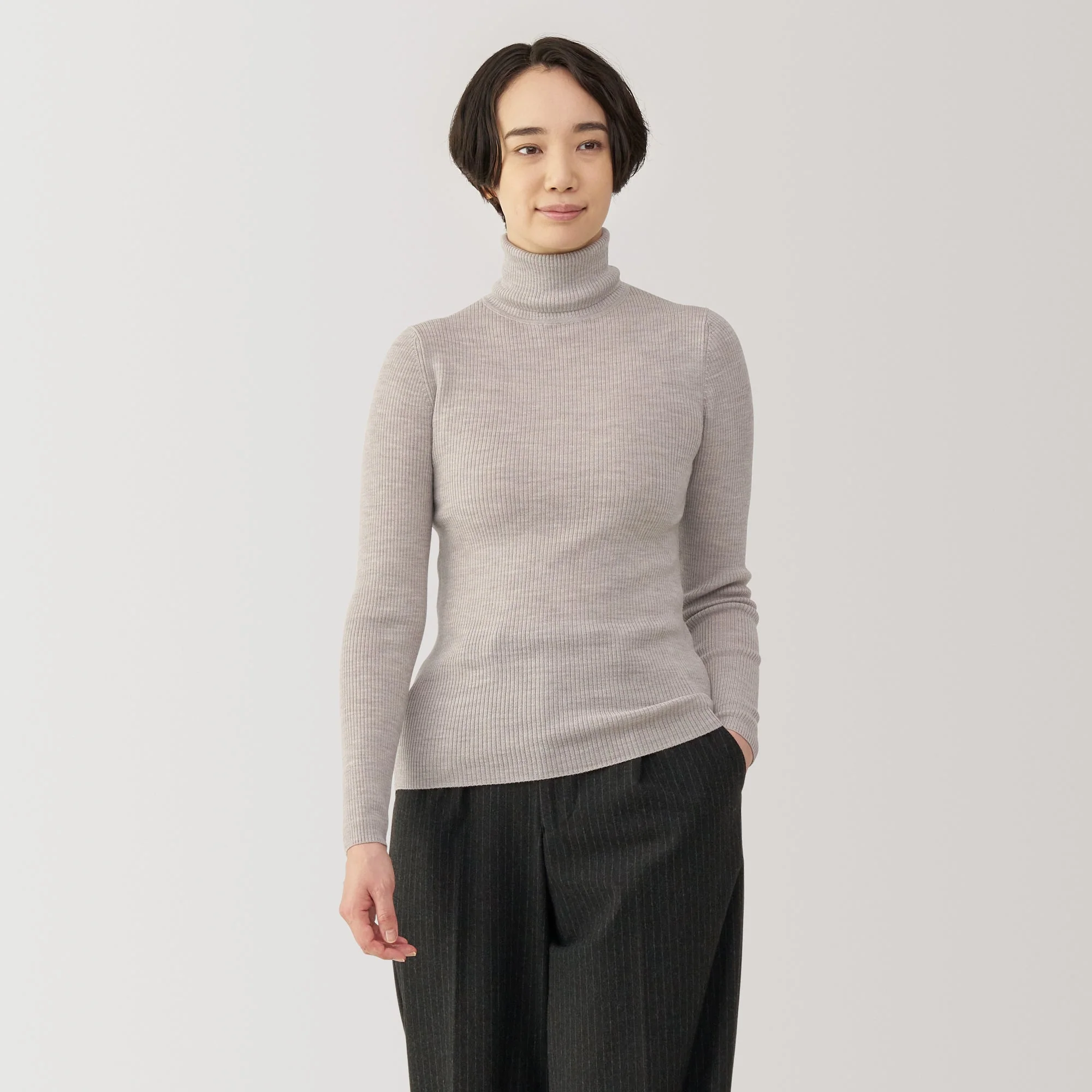 Women's Washable High Gauge Turtleneck Sweater - Image 31