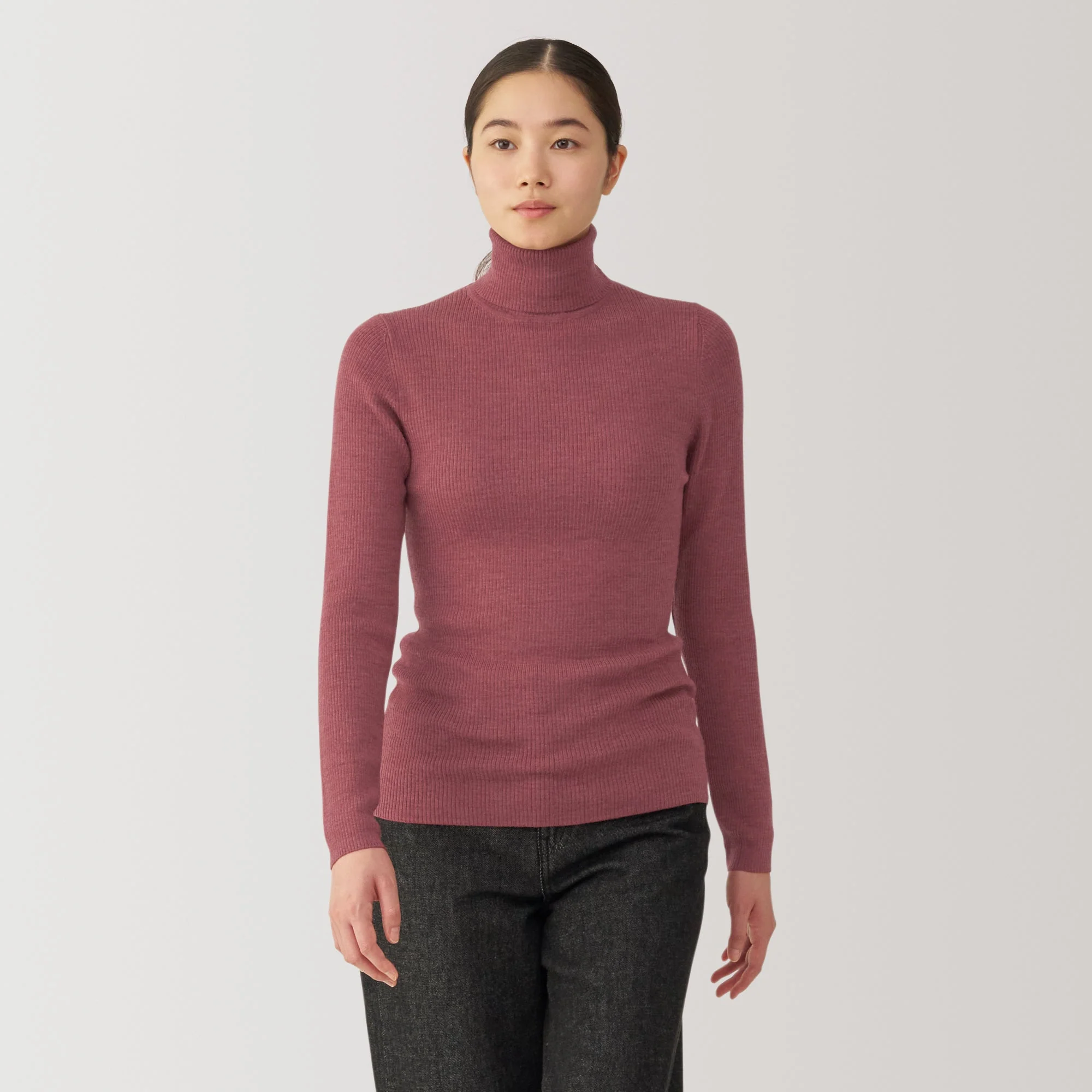Women's Washable High Gauge Turtleneck Sweater - Image 38