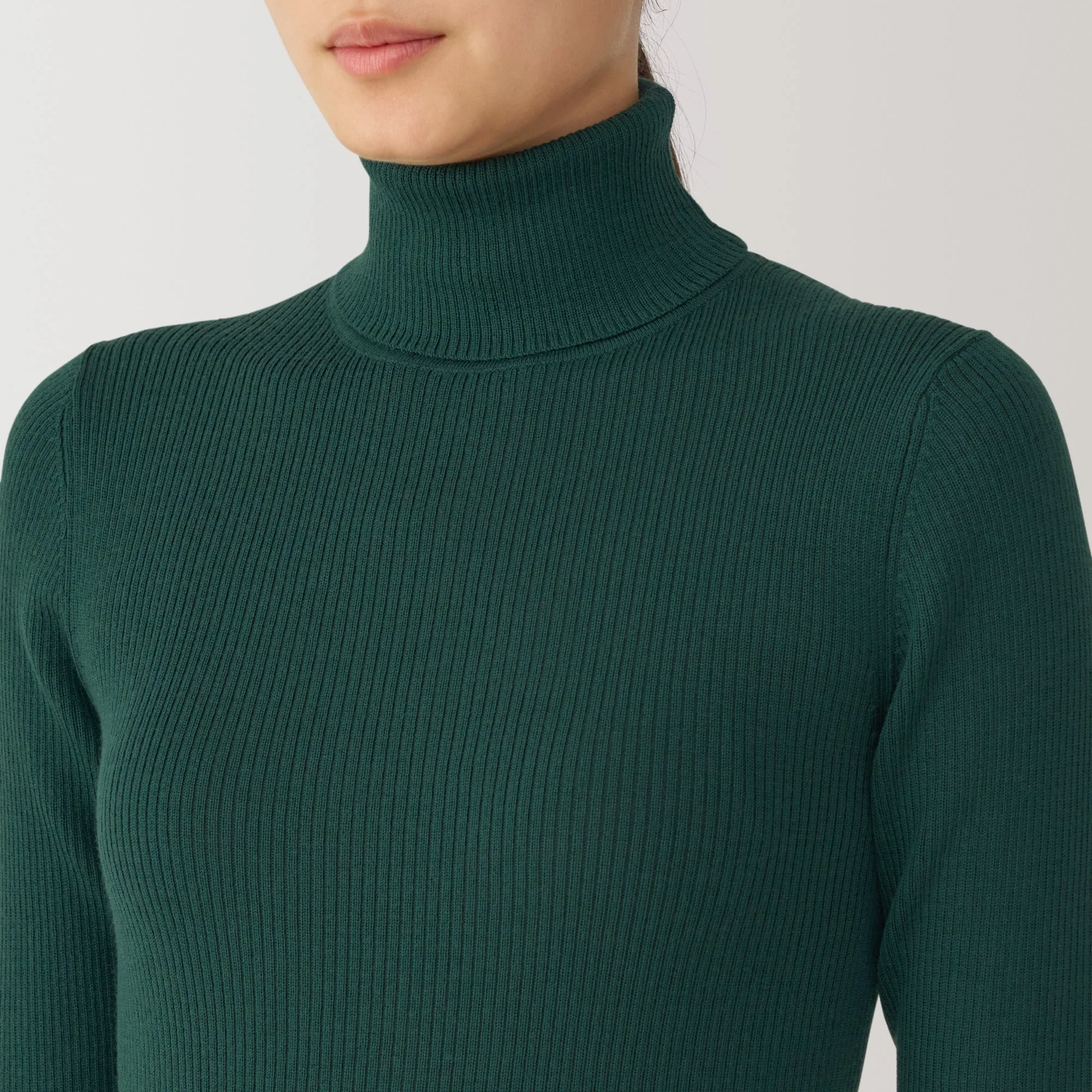 Women's Washable High Gauge Turtleneck Sweater - Image 56