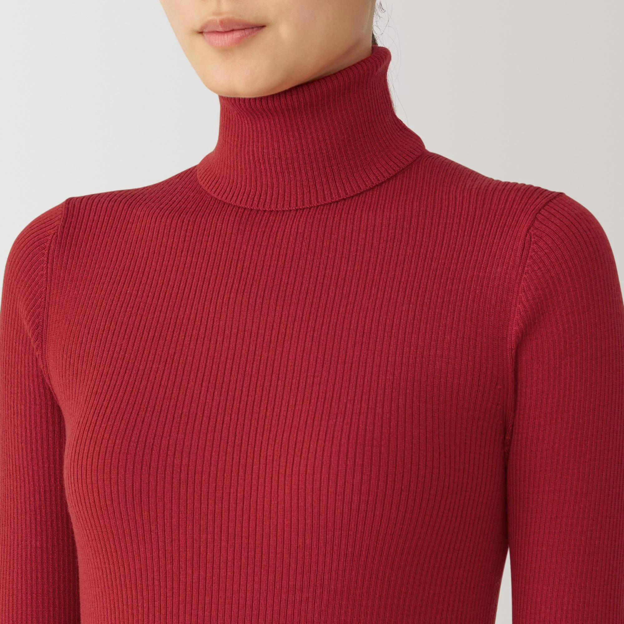 Women's Washable High Gauge Turtleneck Sweater - Image 7