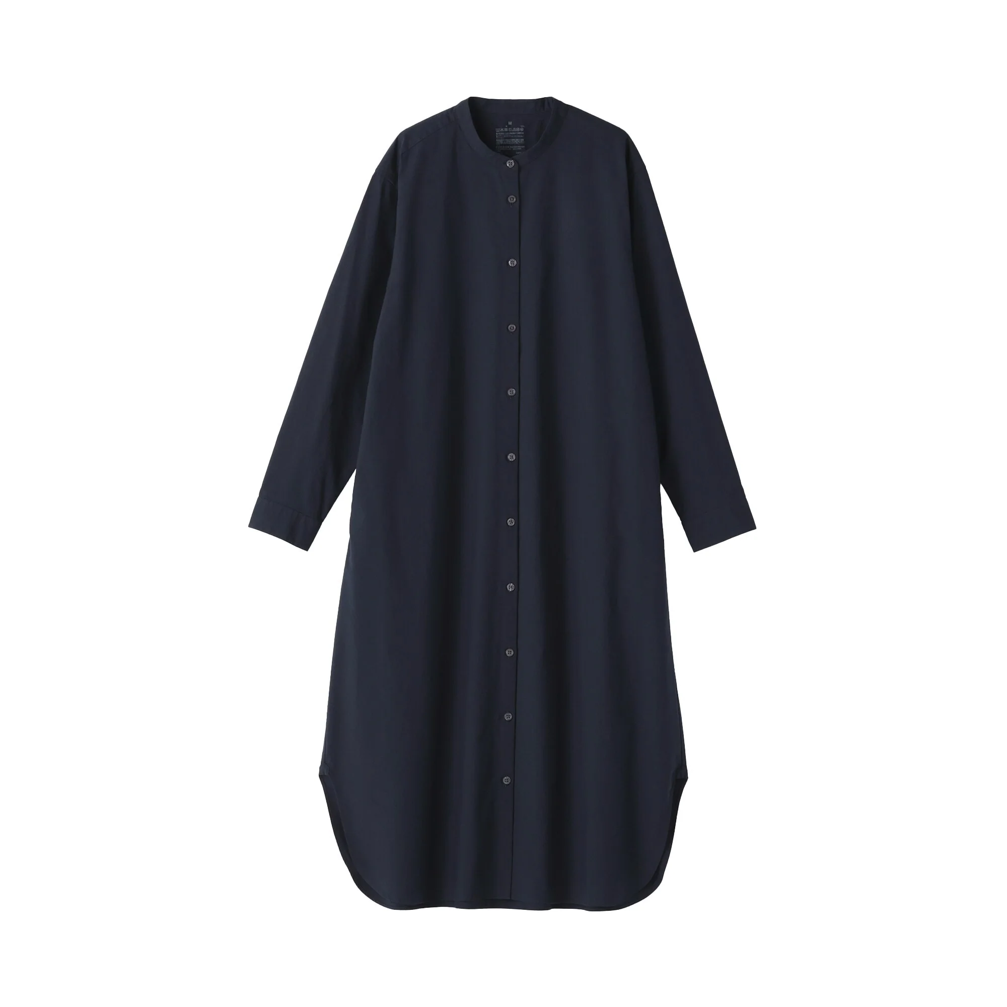 Women's Washed Broadcloth Stand Collar Long-Sleeve Dress - Image 2