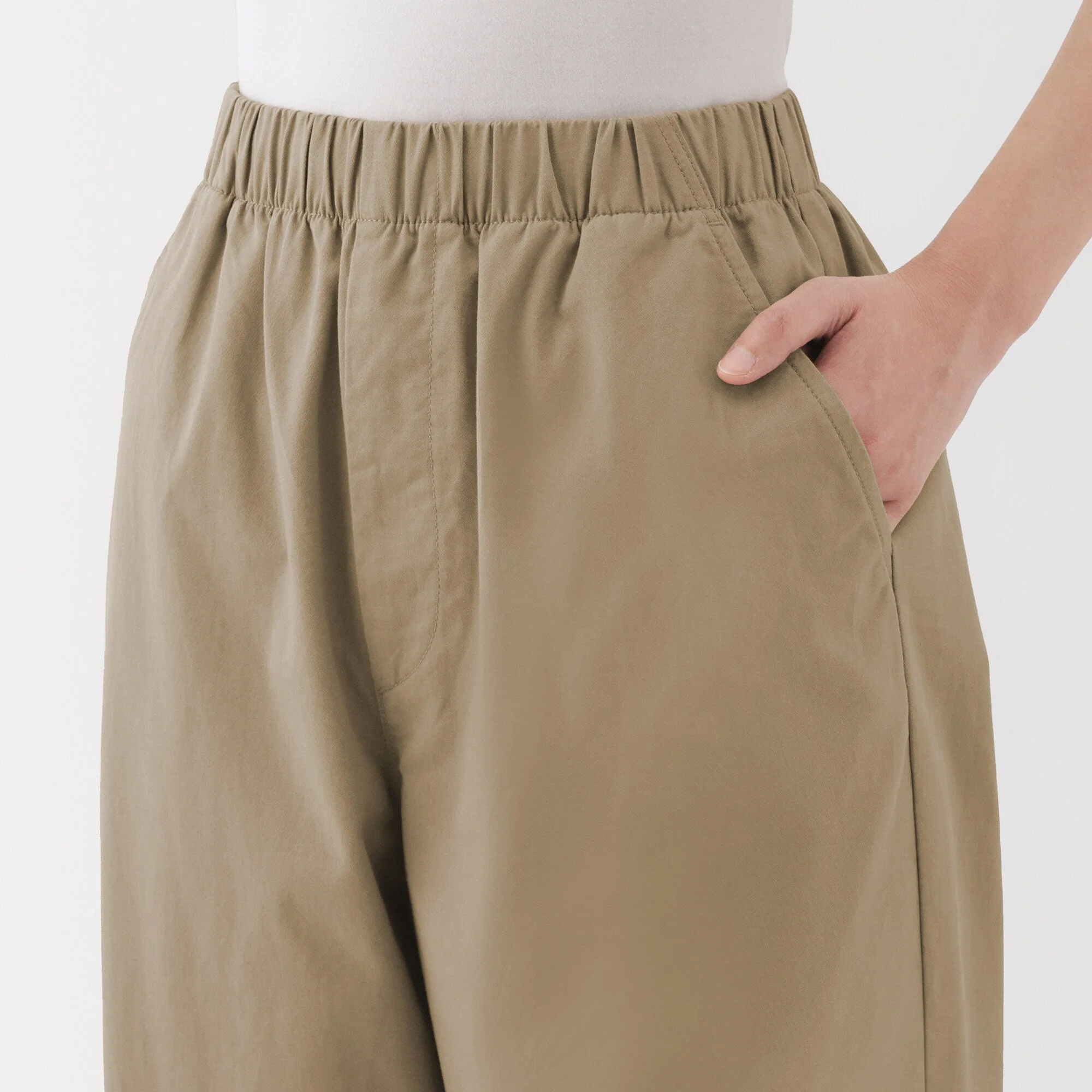 Women's Washed Cotton Easy Tapered Pants - Image 25