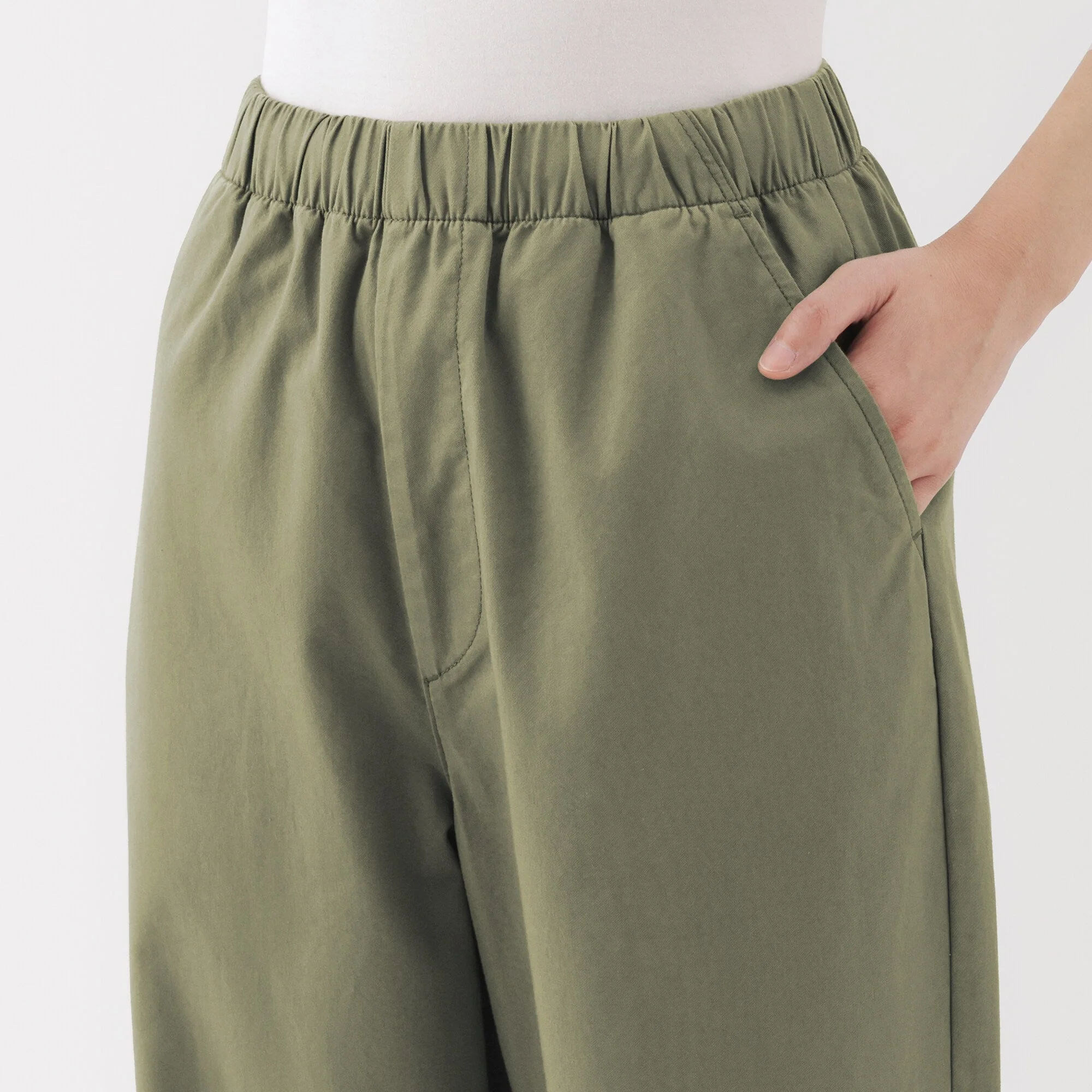 Women's Washed Cotton Easy Tapered Pants - Image 34