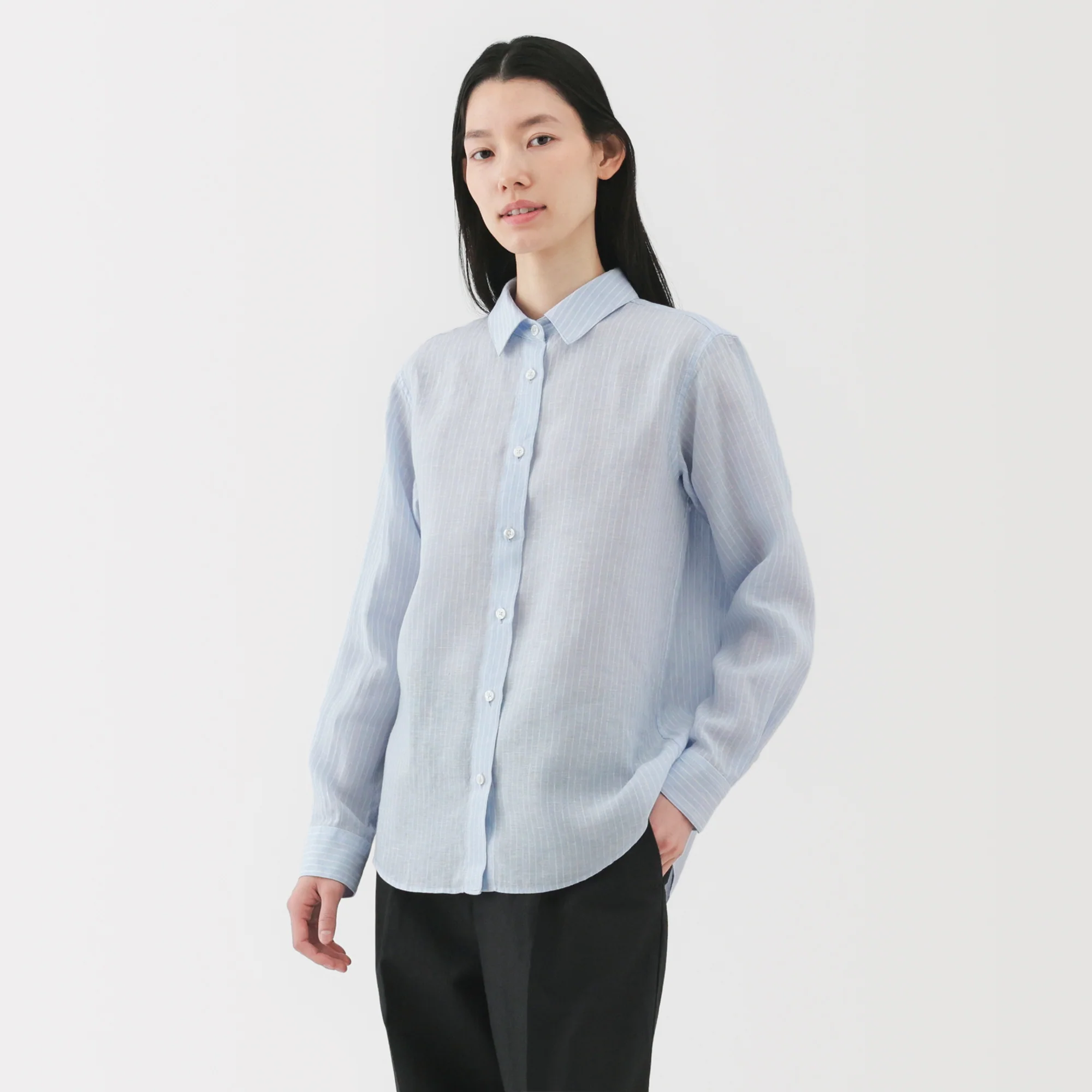 Women's Washed Linen Shirt - Image 57