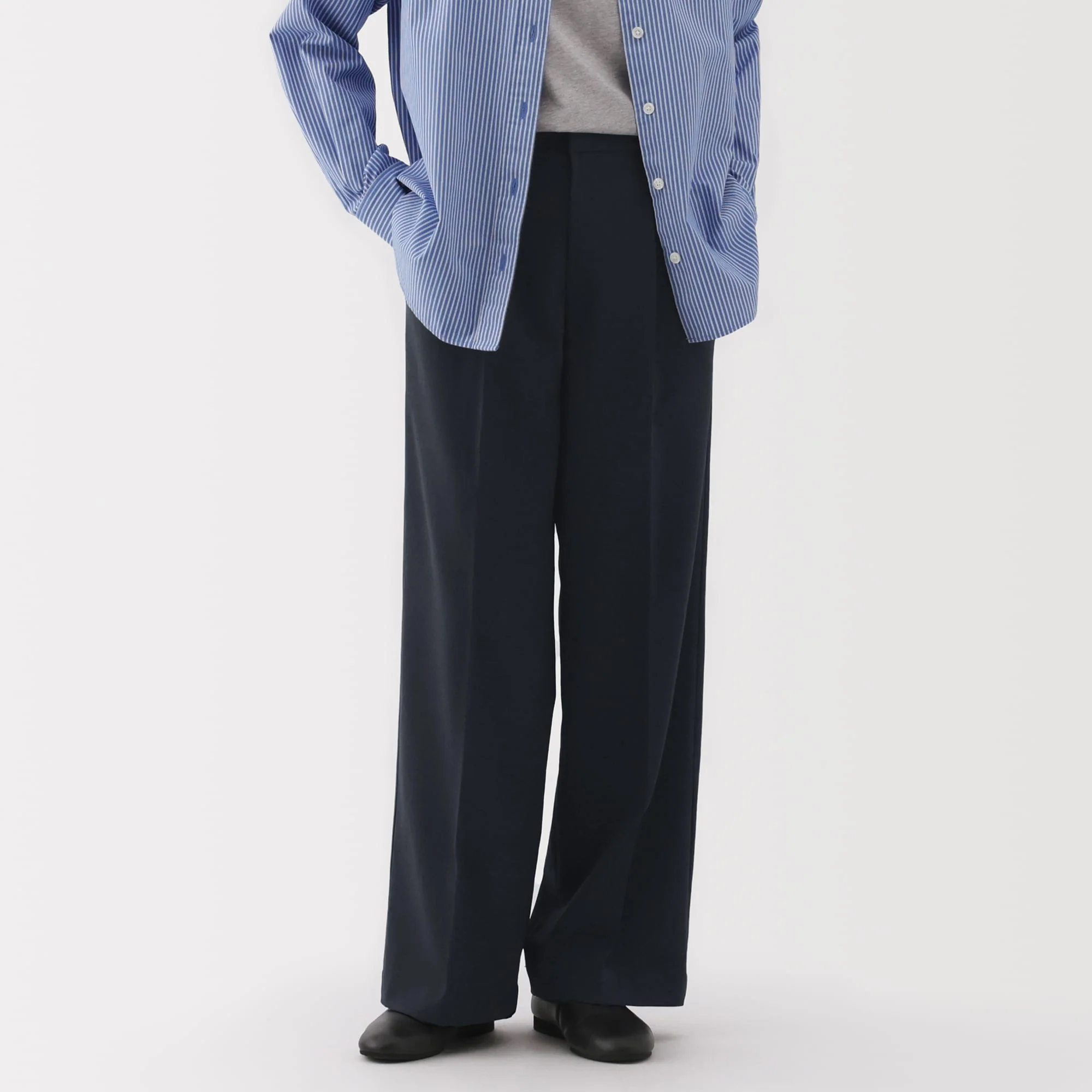Women's Water Repellent Pleated Straight Pants - Image 33