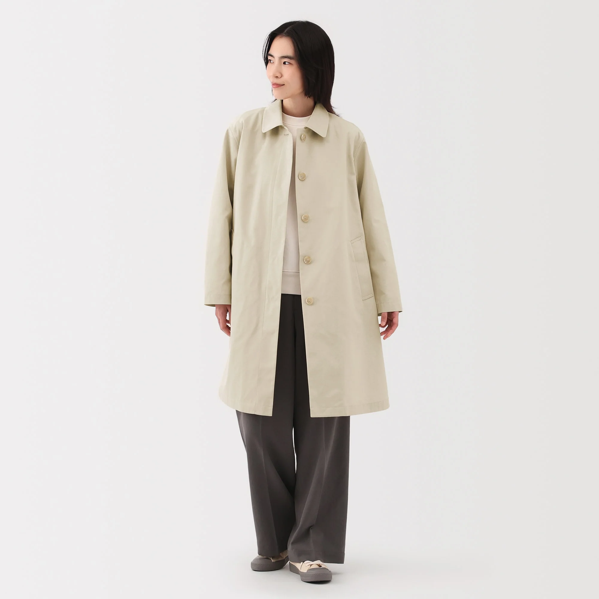 Women's Water Repellent Stand Fall Collar Coat - Image 13