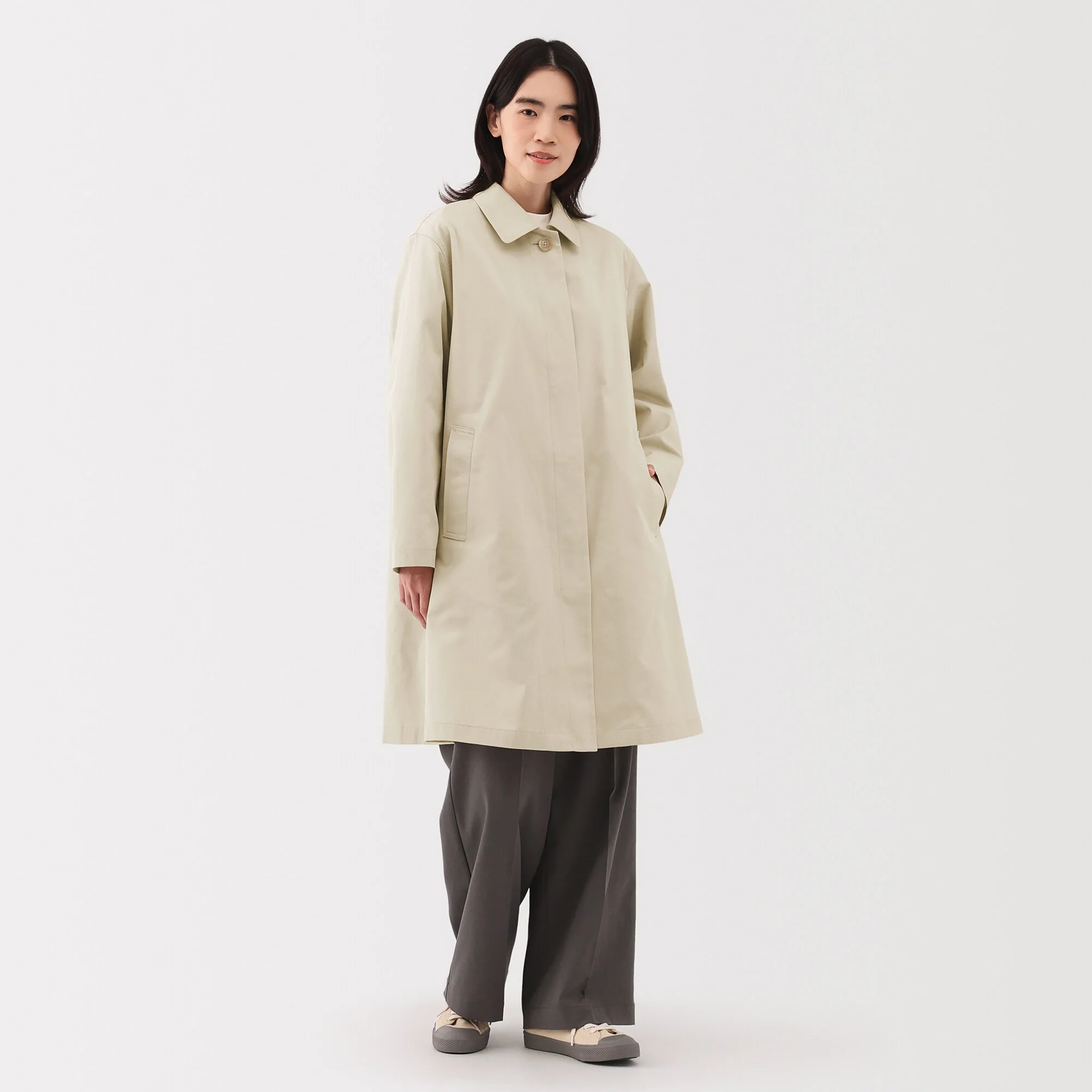 Women's Water Repellent Stand Fall Collar Coat - Image 14