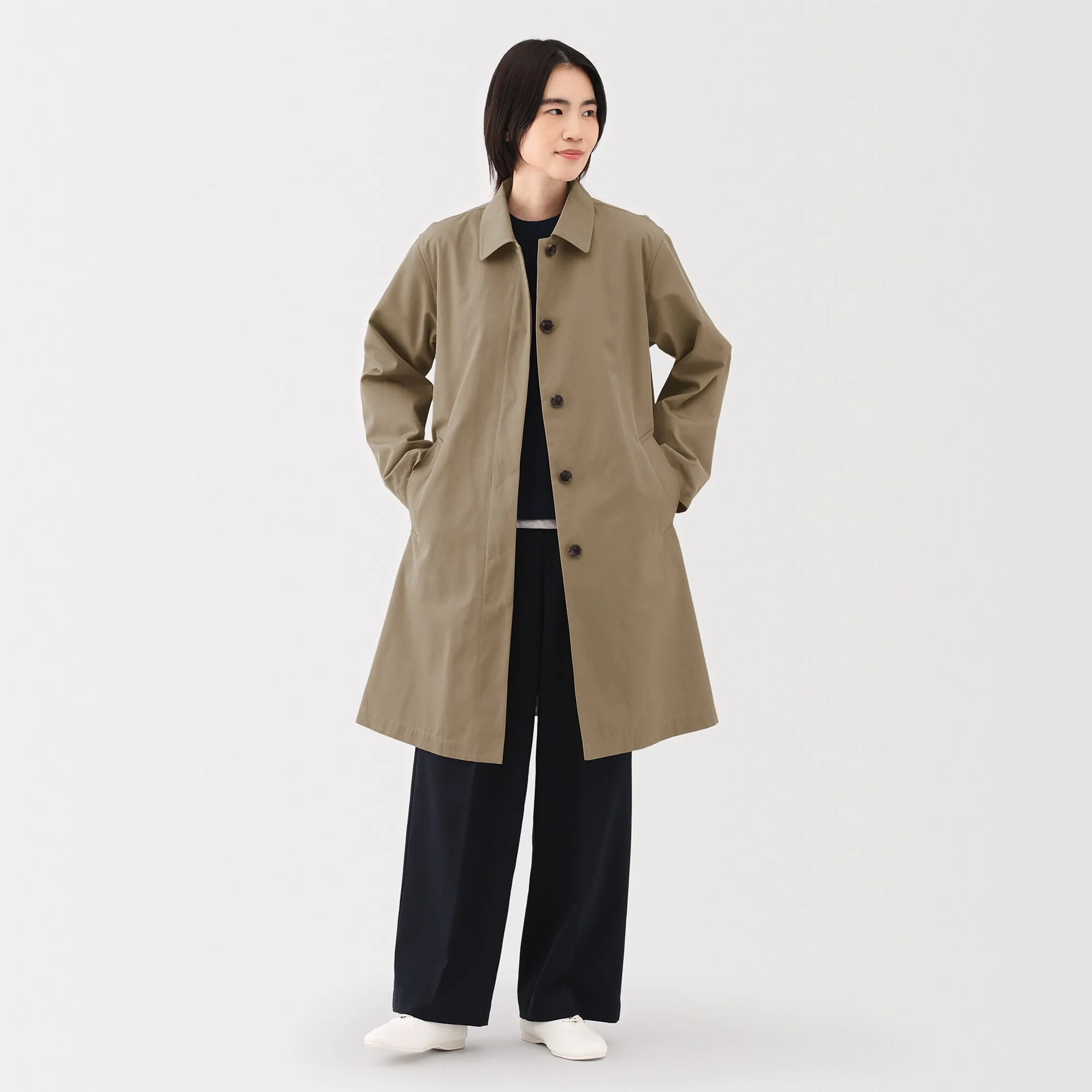Women's Water Repellent Stand Fall Collar Coat - Image 23