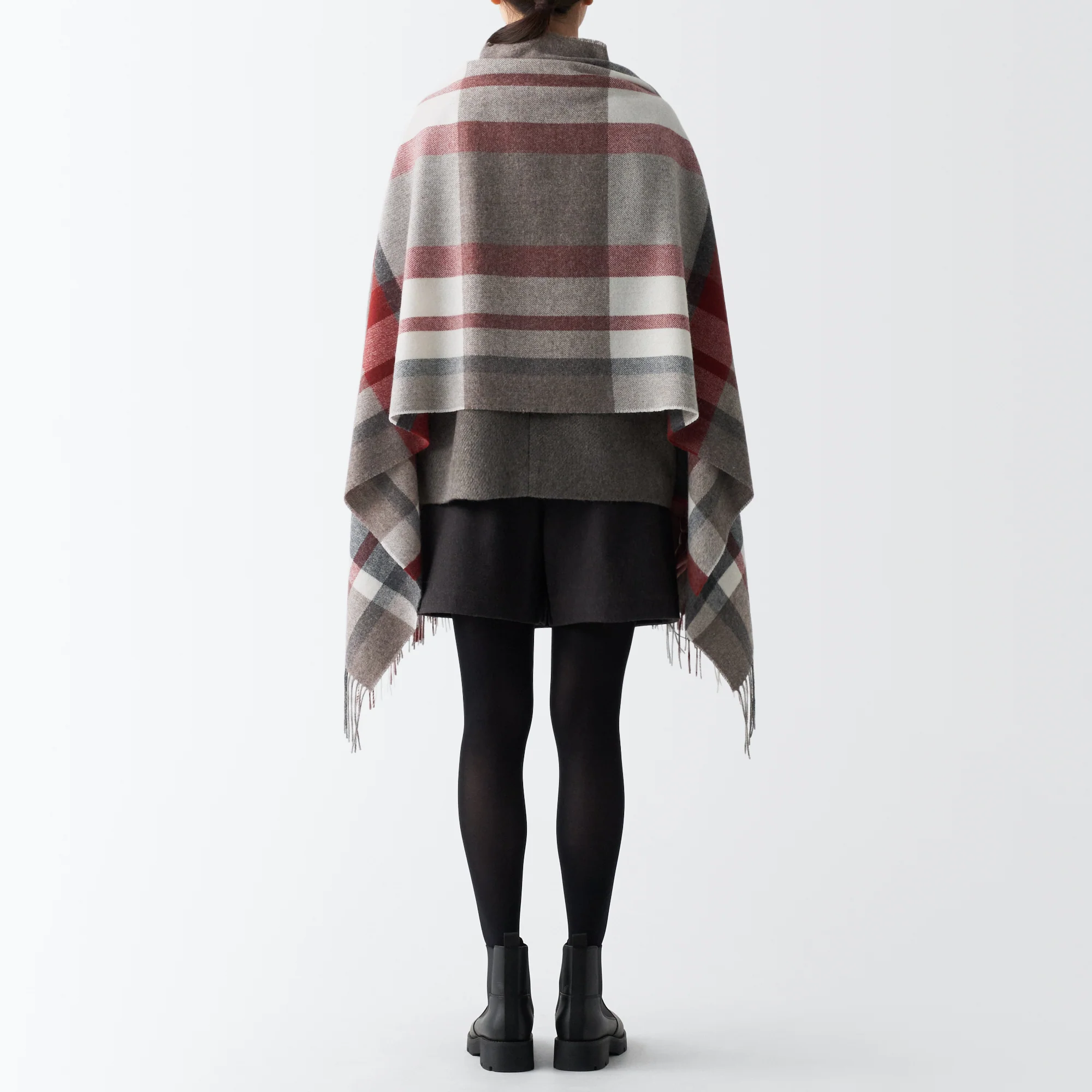 Wool 2-way Large Stole - Patterned - Image 7