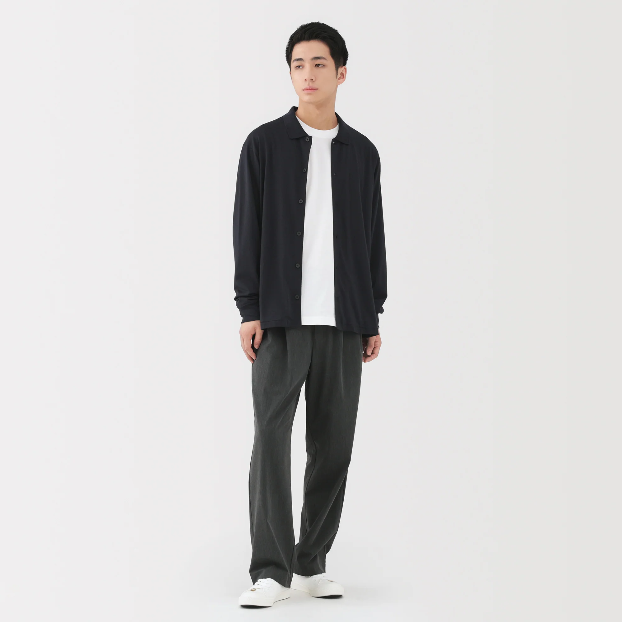 Wool Blend Shirt Cardigan - Image 18