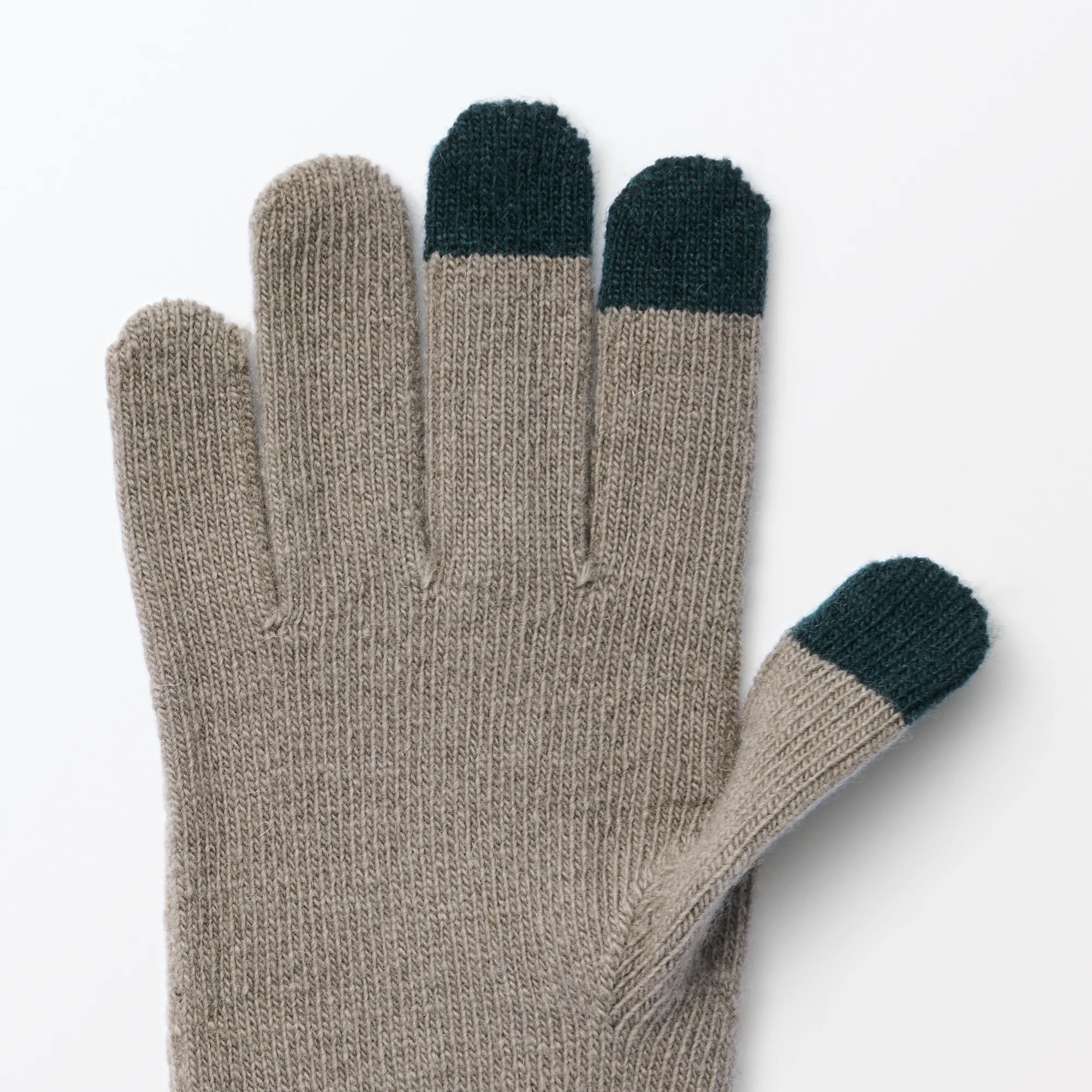 Wool Blend Touchscreen Bicolor Gloves - Image 16