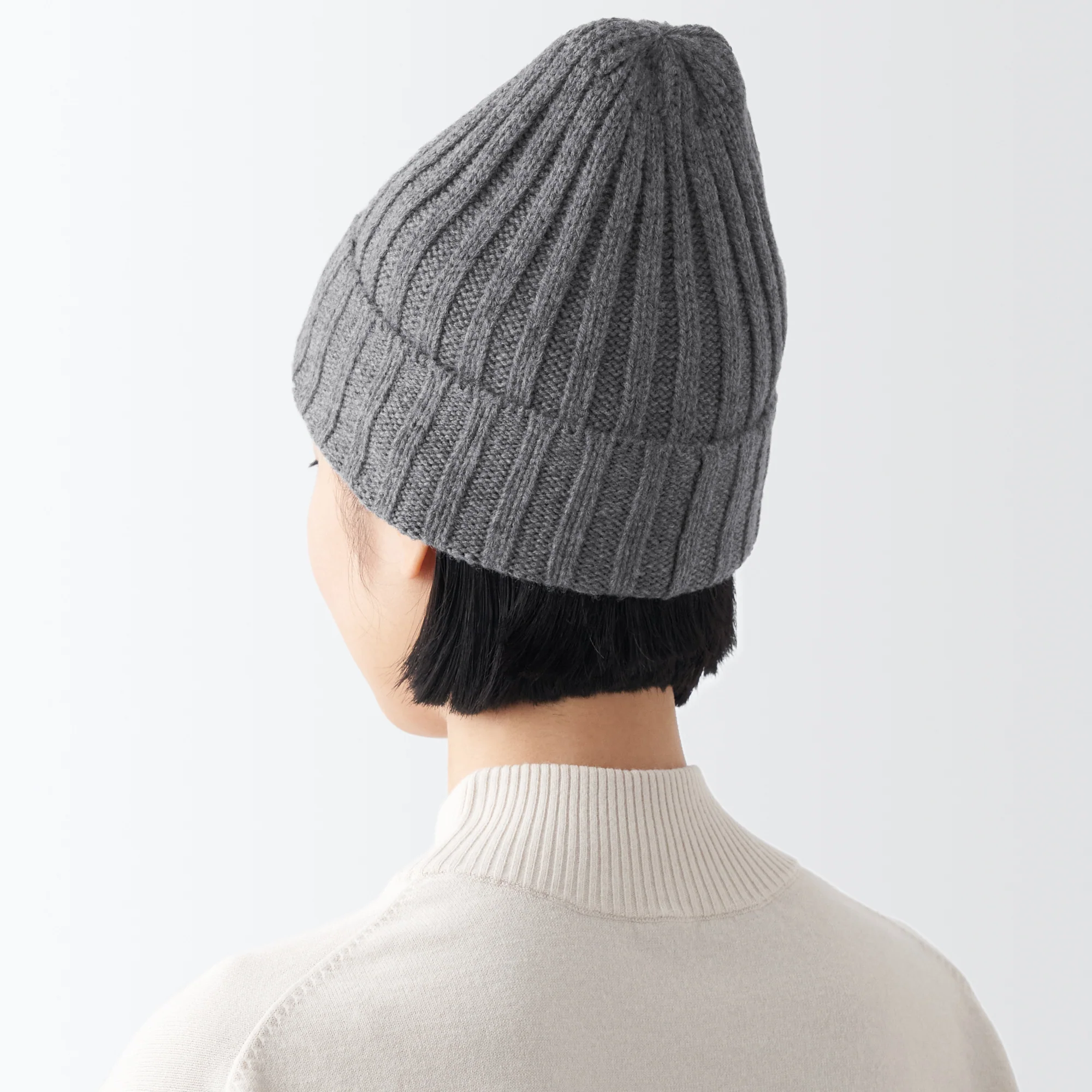 Wool Ribbed Beanie - Image 11