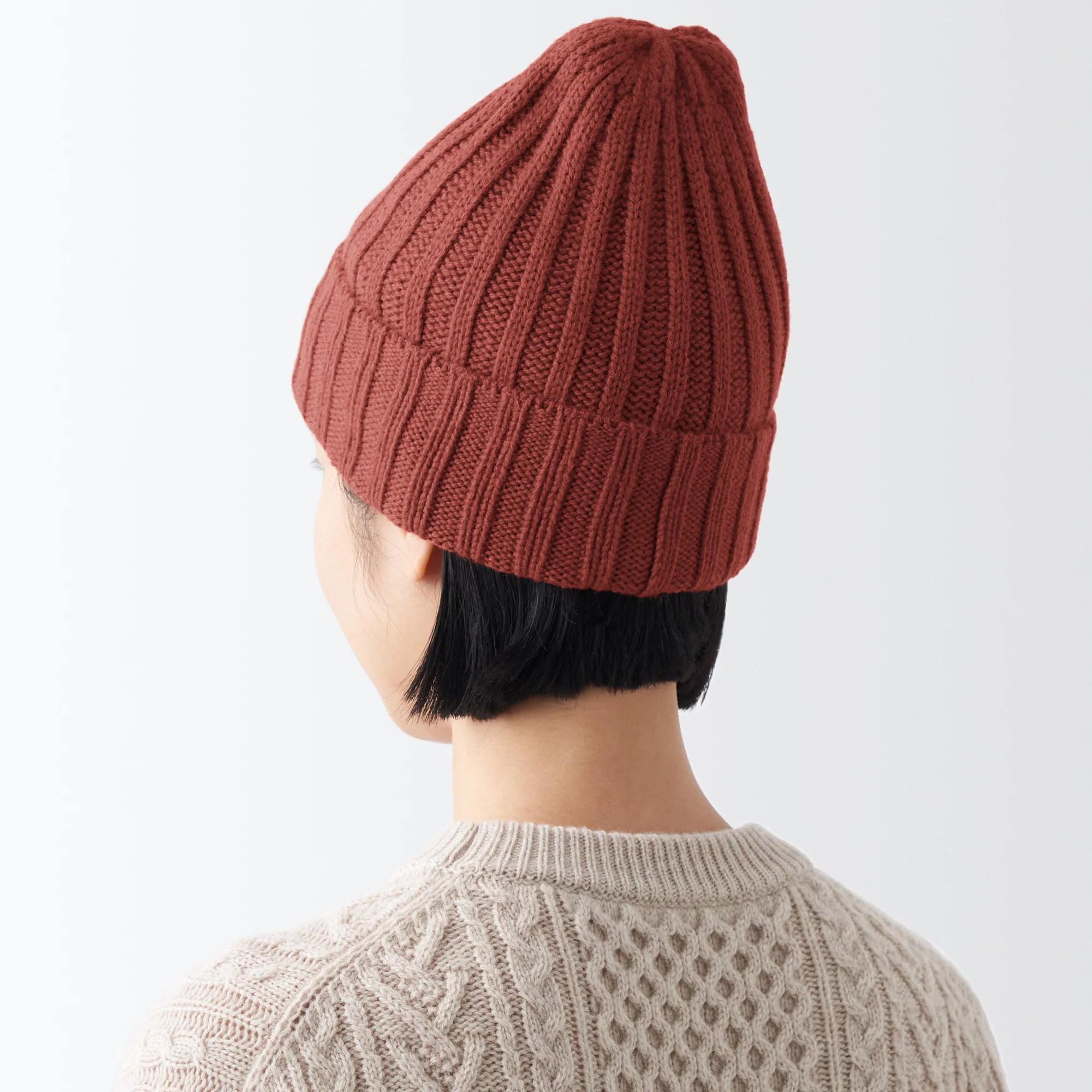 Wool Ribbed Beanie - Image 5
