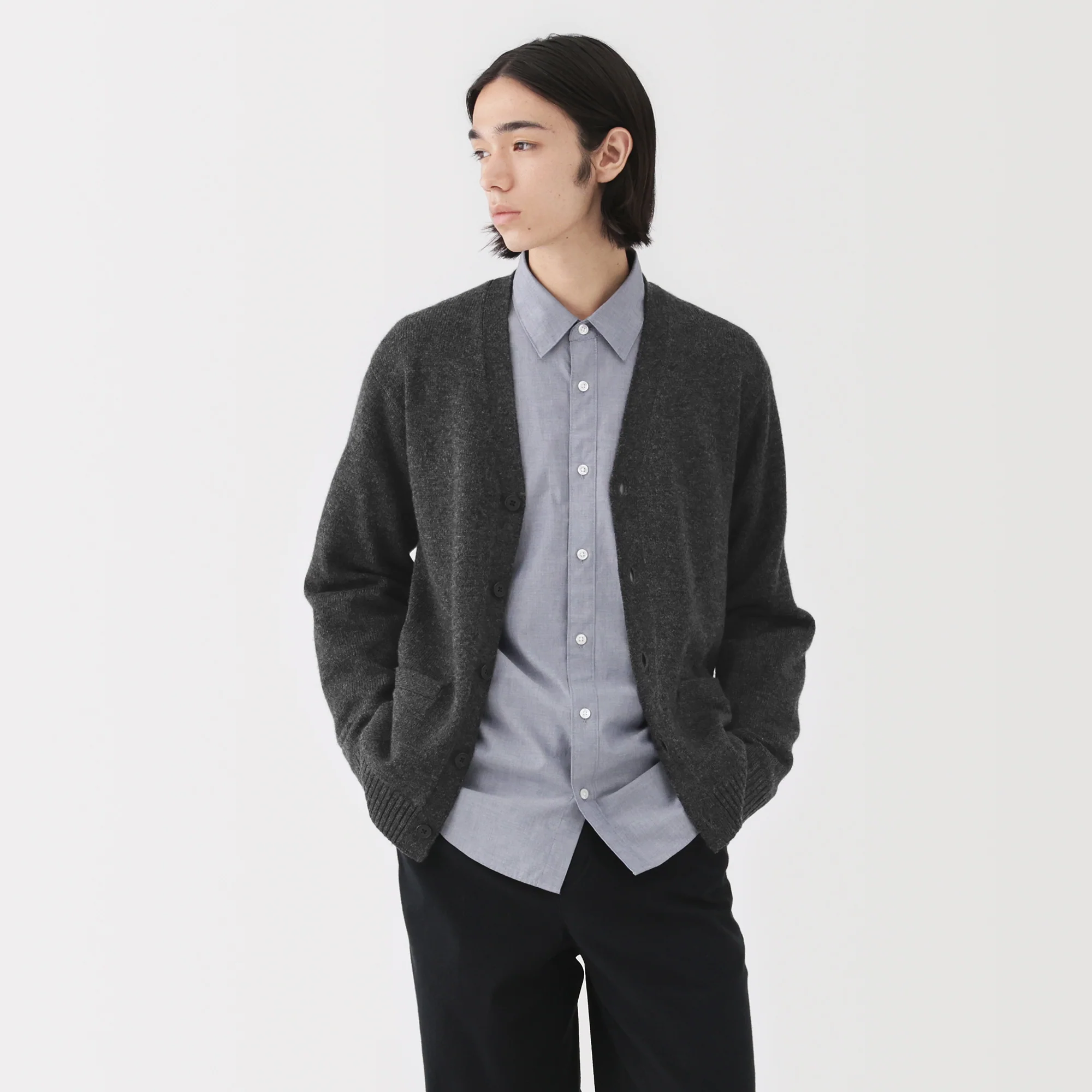 Wool V-Neck Cardigan - Image 11