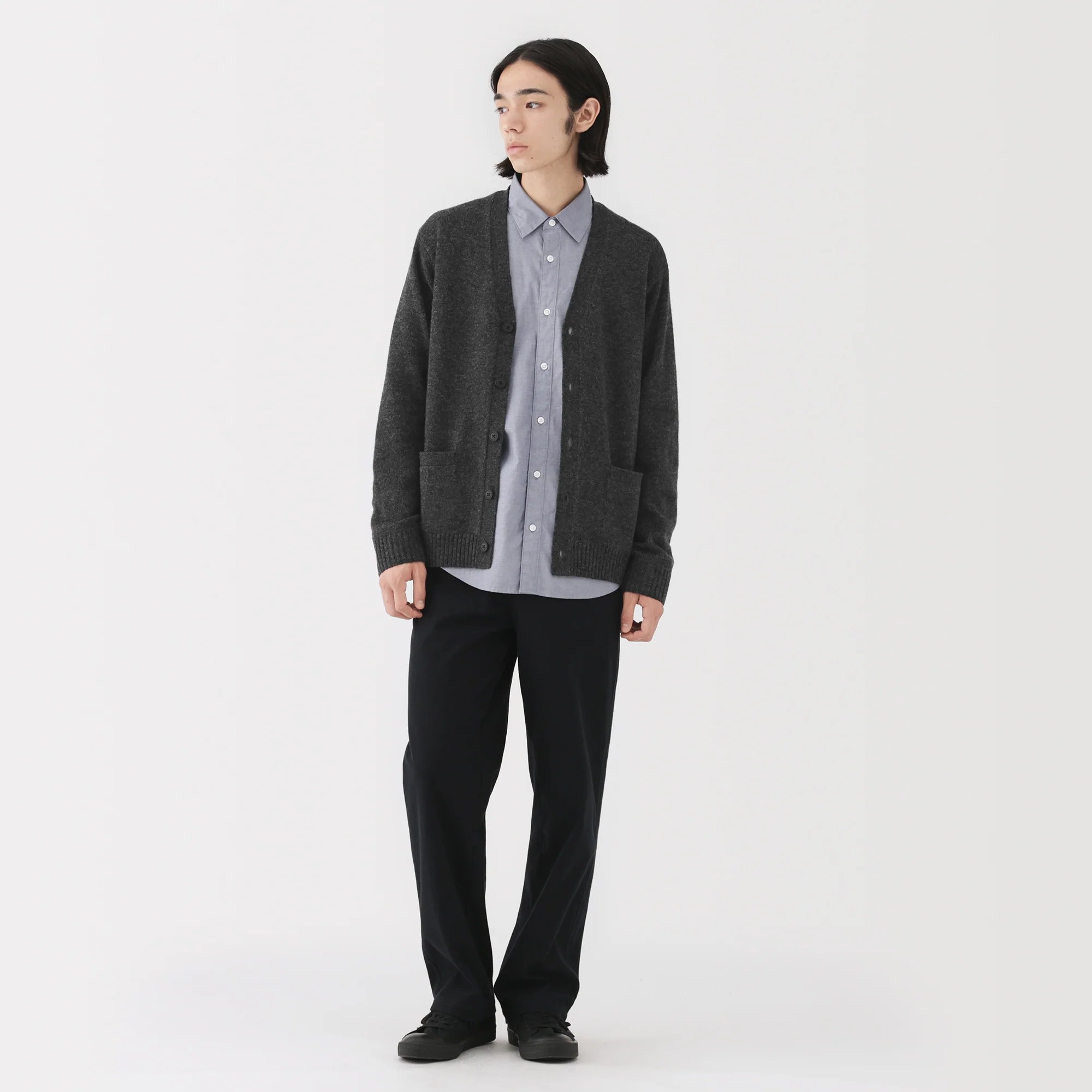 Wool V-Neck Cardigan - Image 12