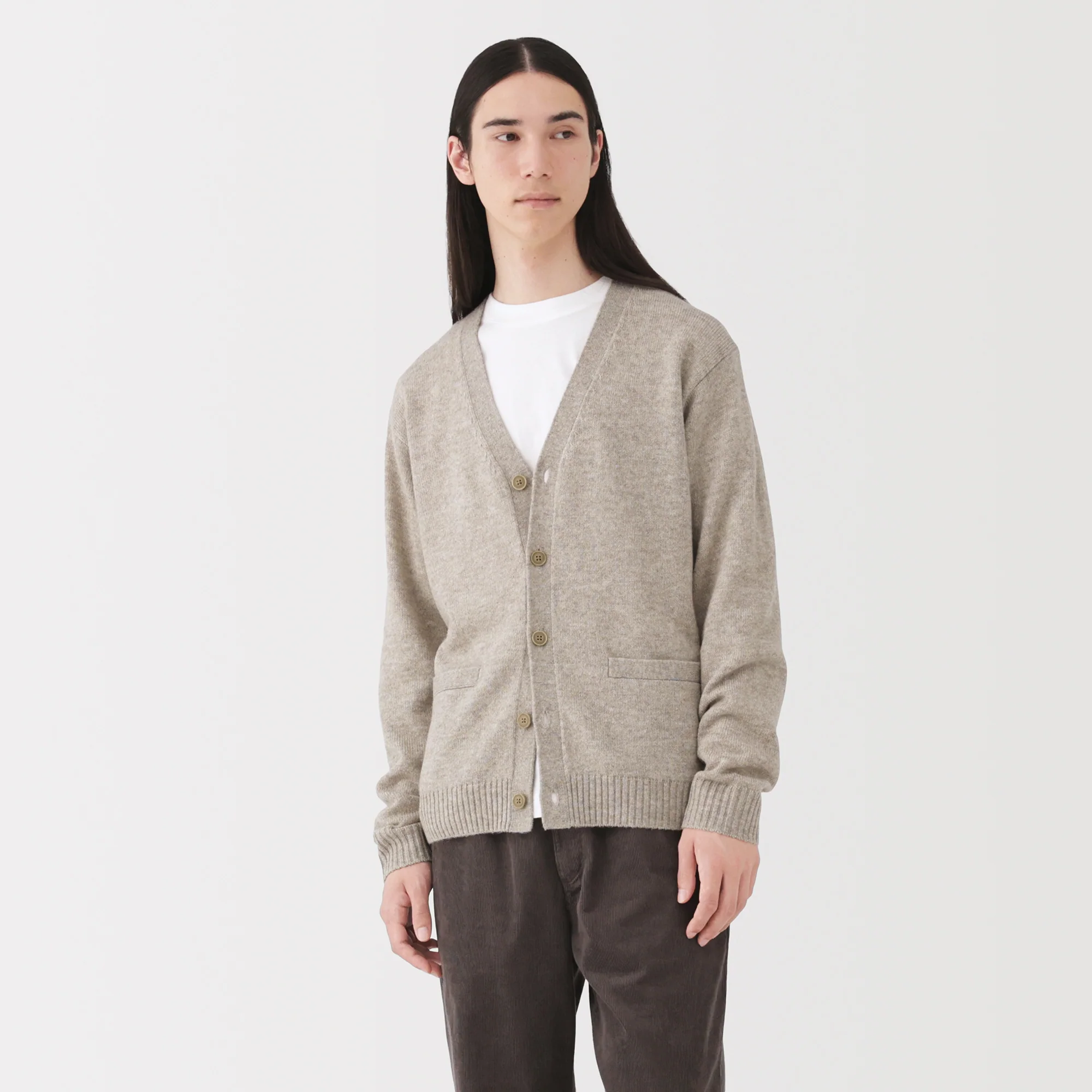 Wool V-Neck Cardigan - Image 27
