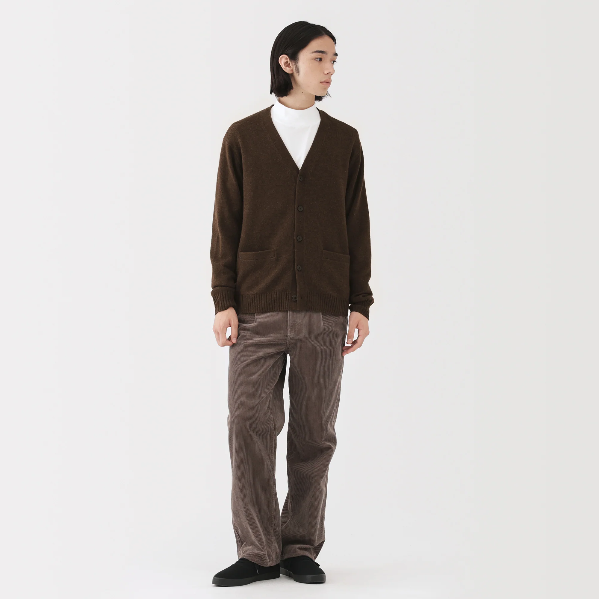 Wool V-Neck Cardigan - Image 4