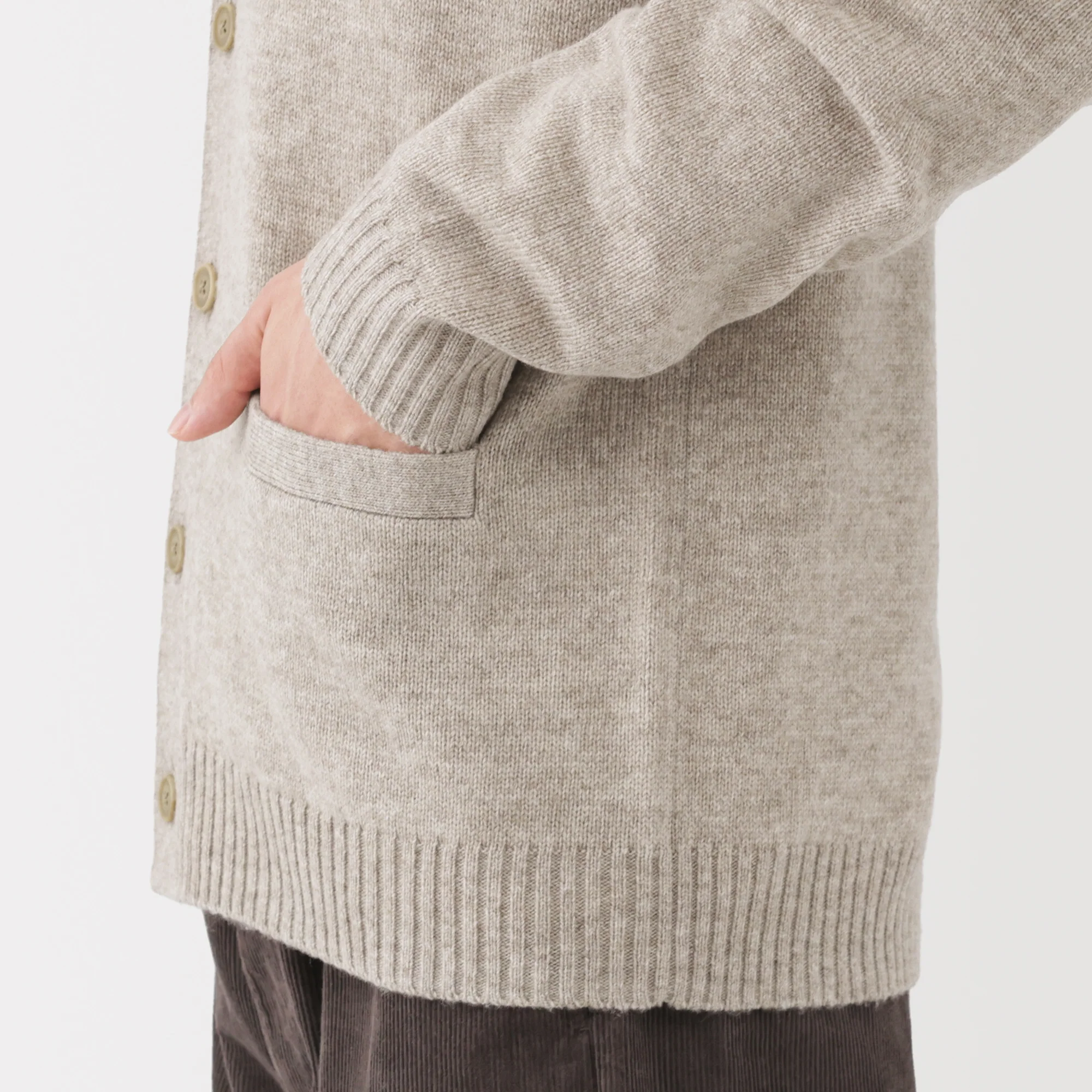 Wool V-Neck Cardigan - Image 8