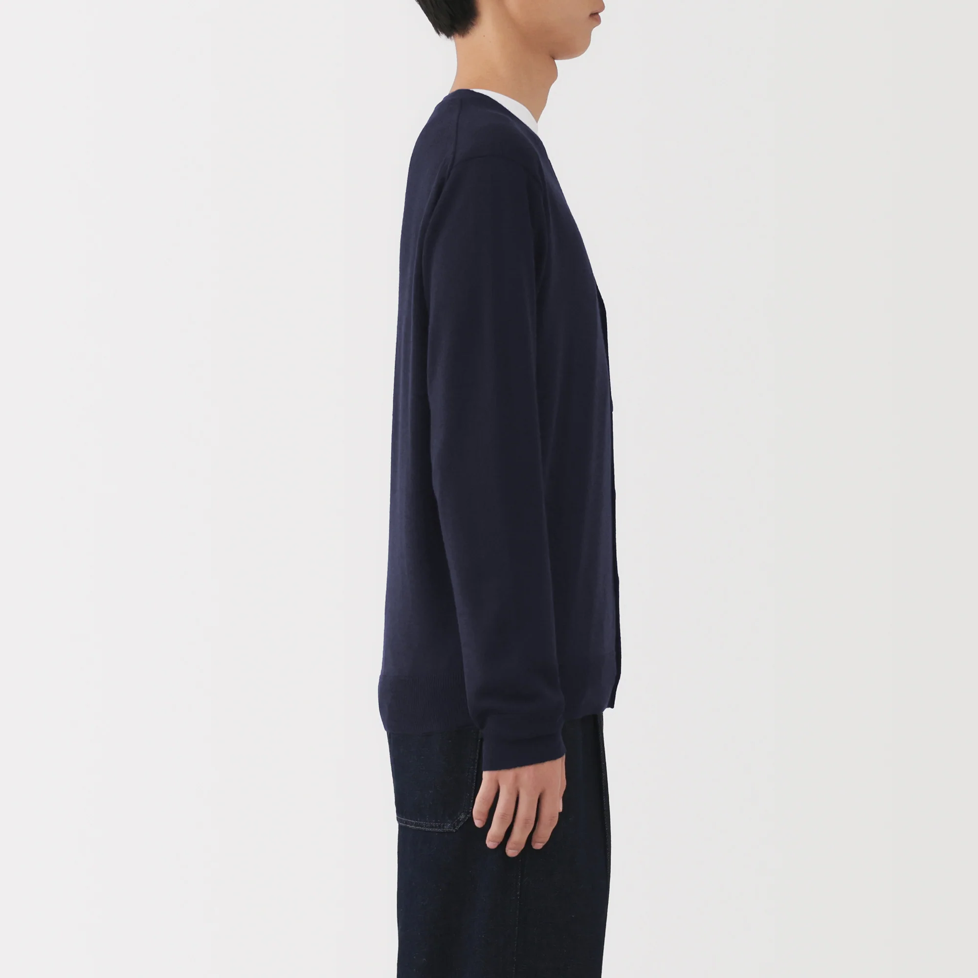 Wool V-Neck Cardigan - Image 5
