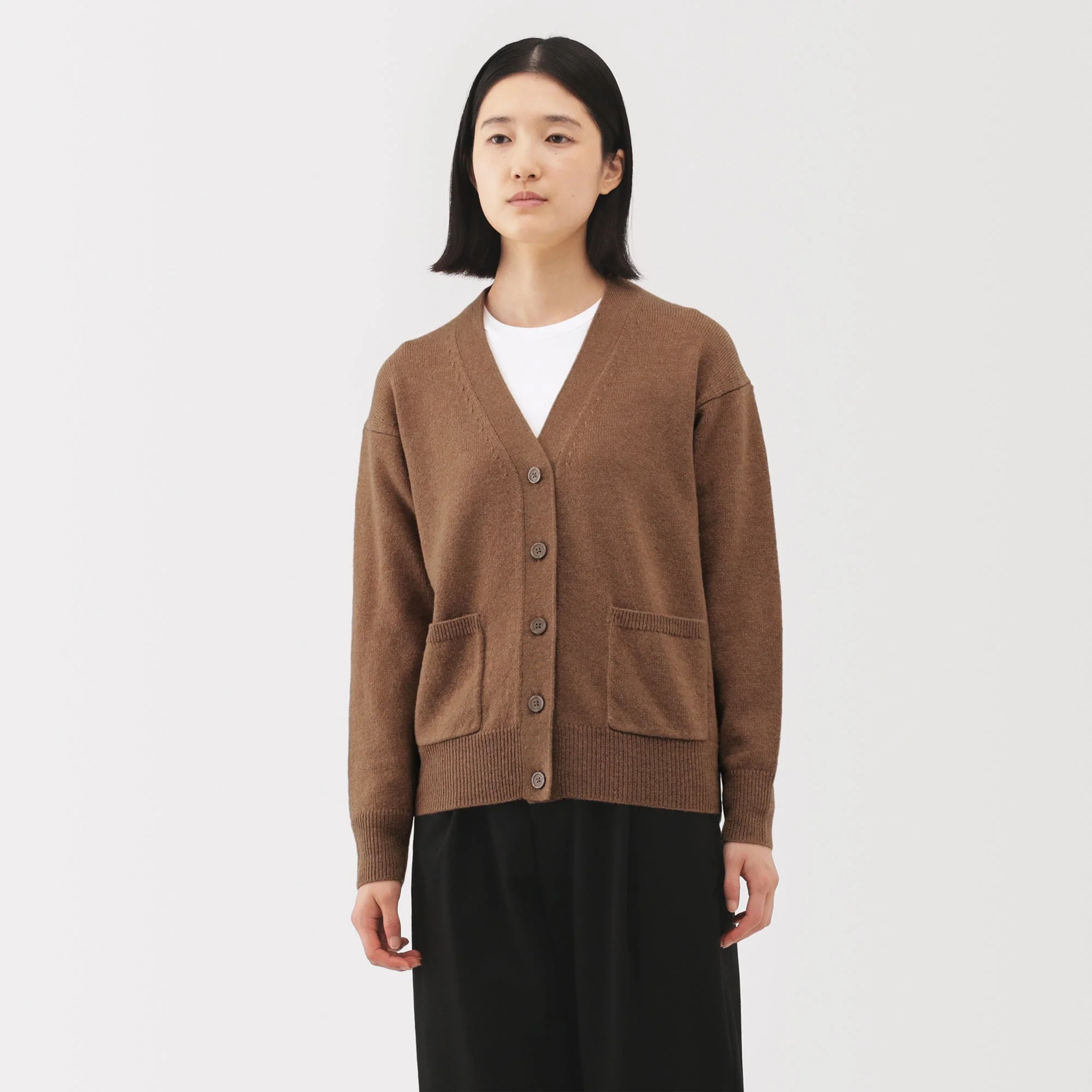 Wool V-Neck Cardigan - Image 35