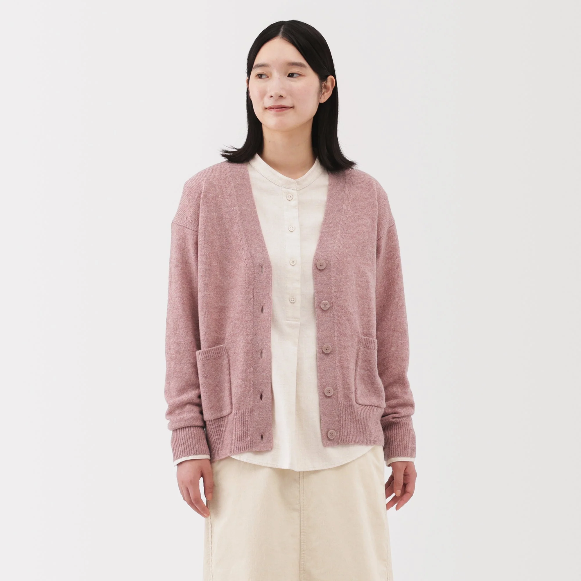 Wool V-Neck Cardigan - Image 43