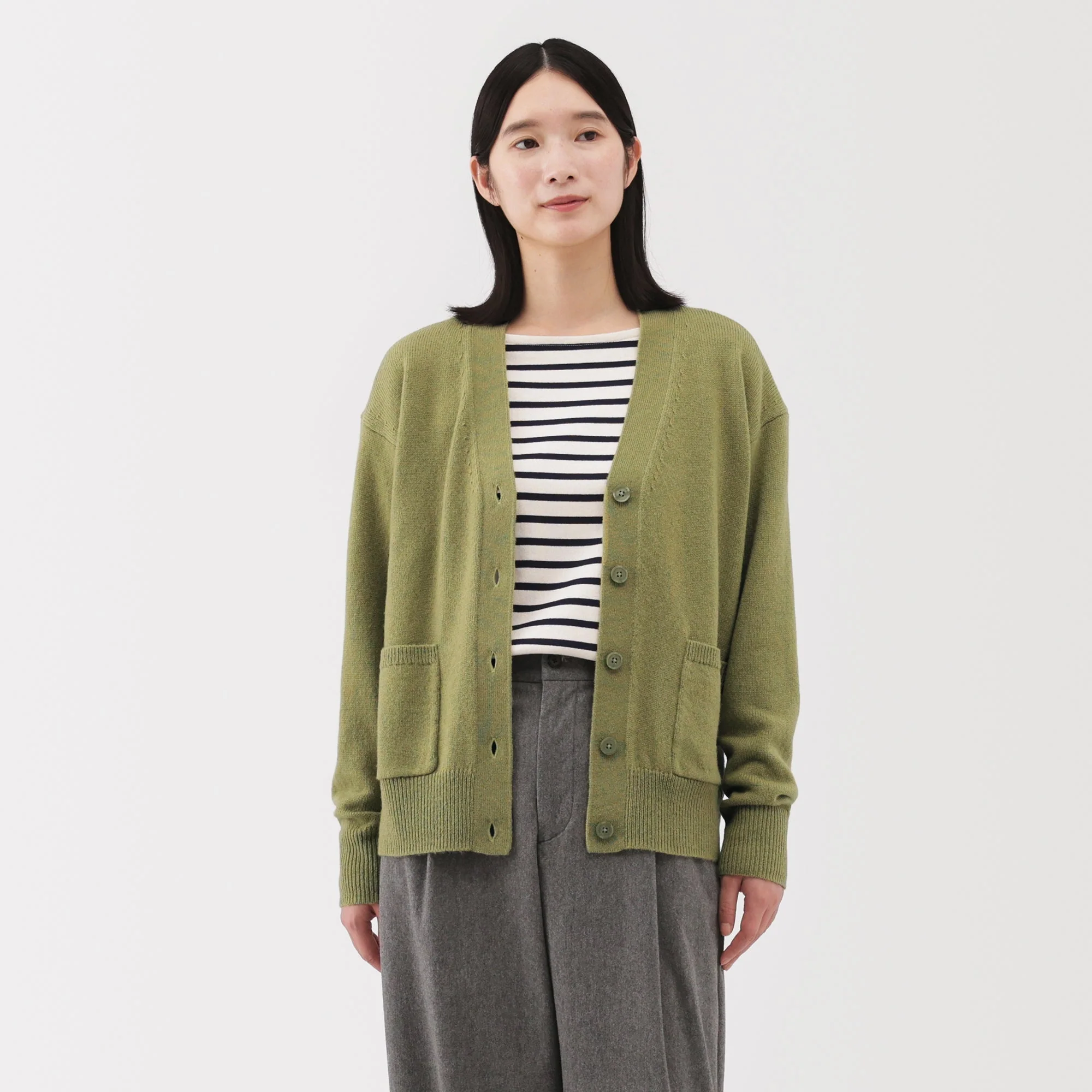 Wool V-Neck Cardigan - Image 51